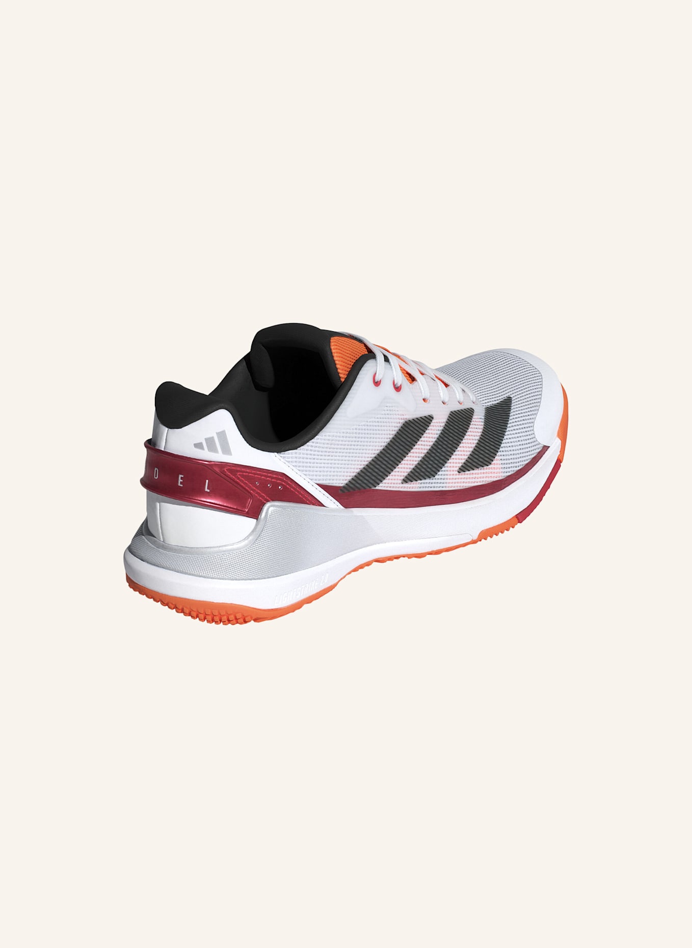adidas CRAZYQUICK PADEL-SCHUH: WEISS/ SCHWARZ/ ORANGE