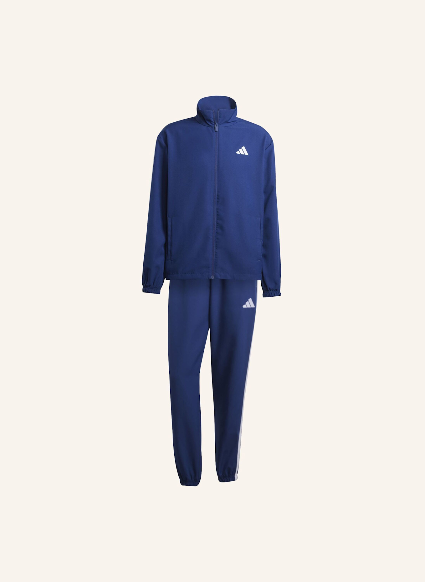 adidas 3-STREIFEN WOVEN TRAININGSANZUG: BLAU