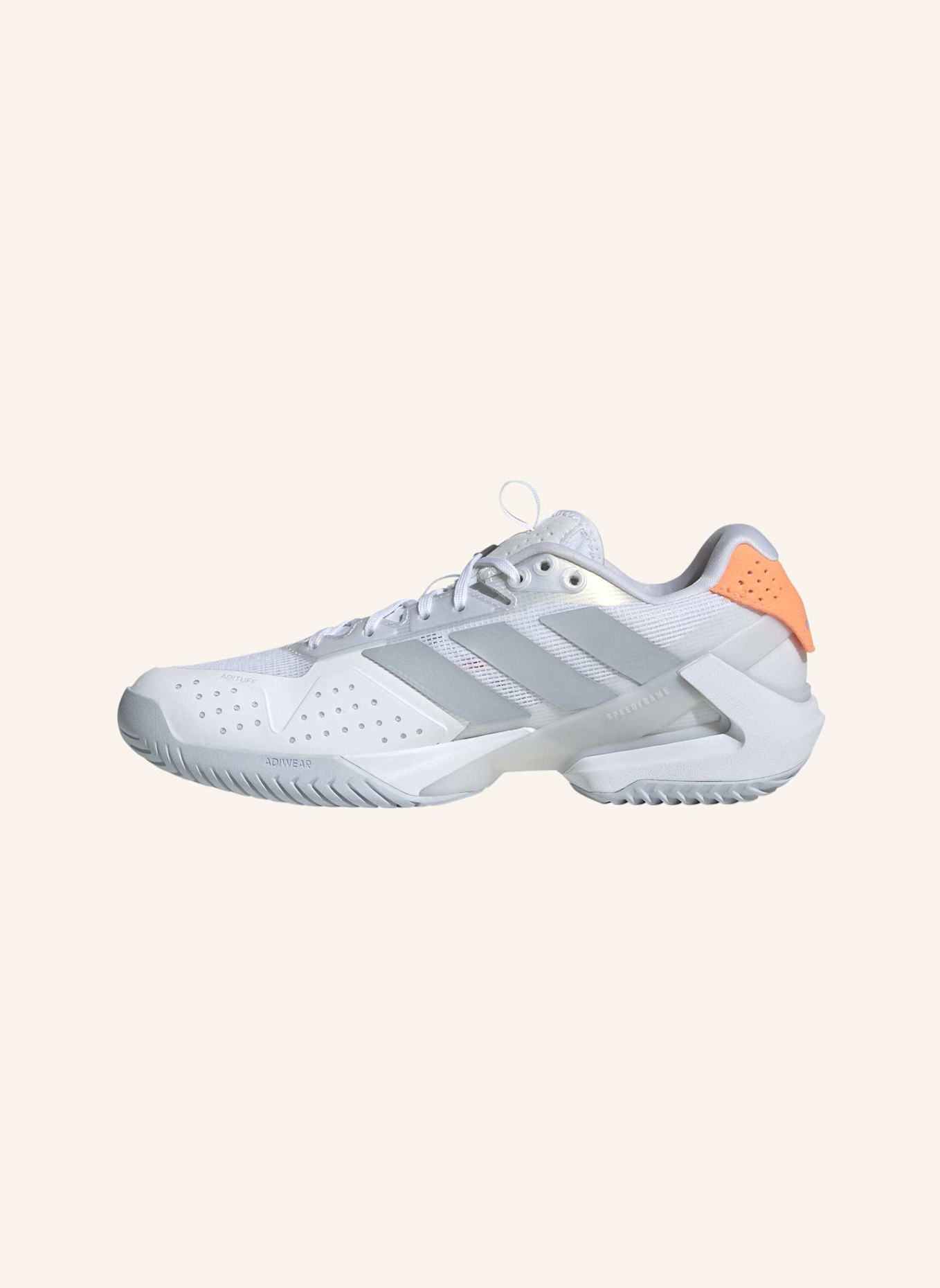 adidas Tennisschuhe ADIZERO UBERSONIC 5: WEISS/ BLAU/ ORANGE
