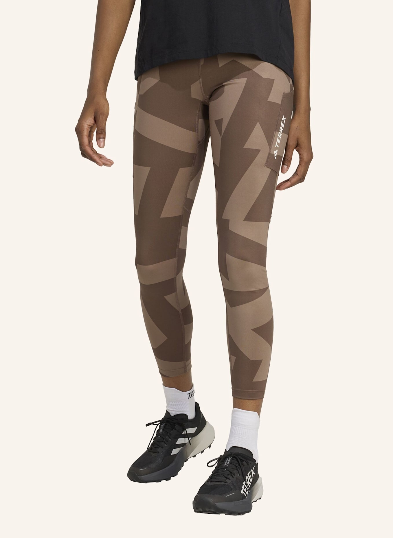 adidas TERREX TERREX MULTI PRINTED LEGGINGS: BRAUN