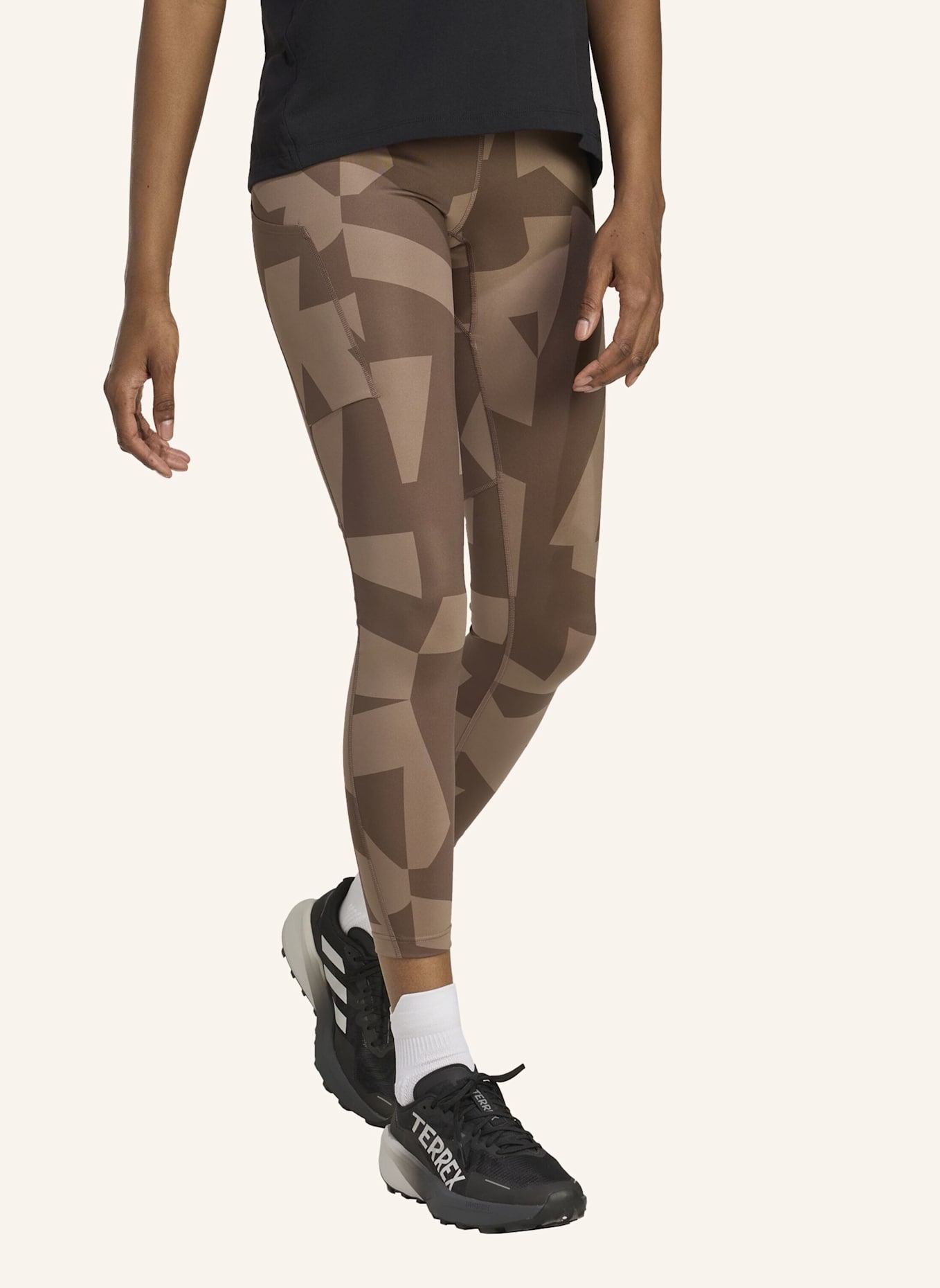 adidas TERREX TERREX MULTI PRINTED LEGGINGS: BRAUN