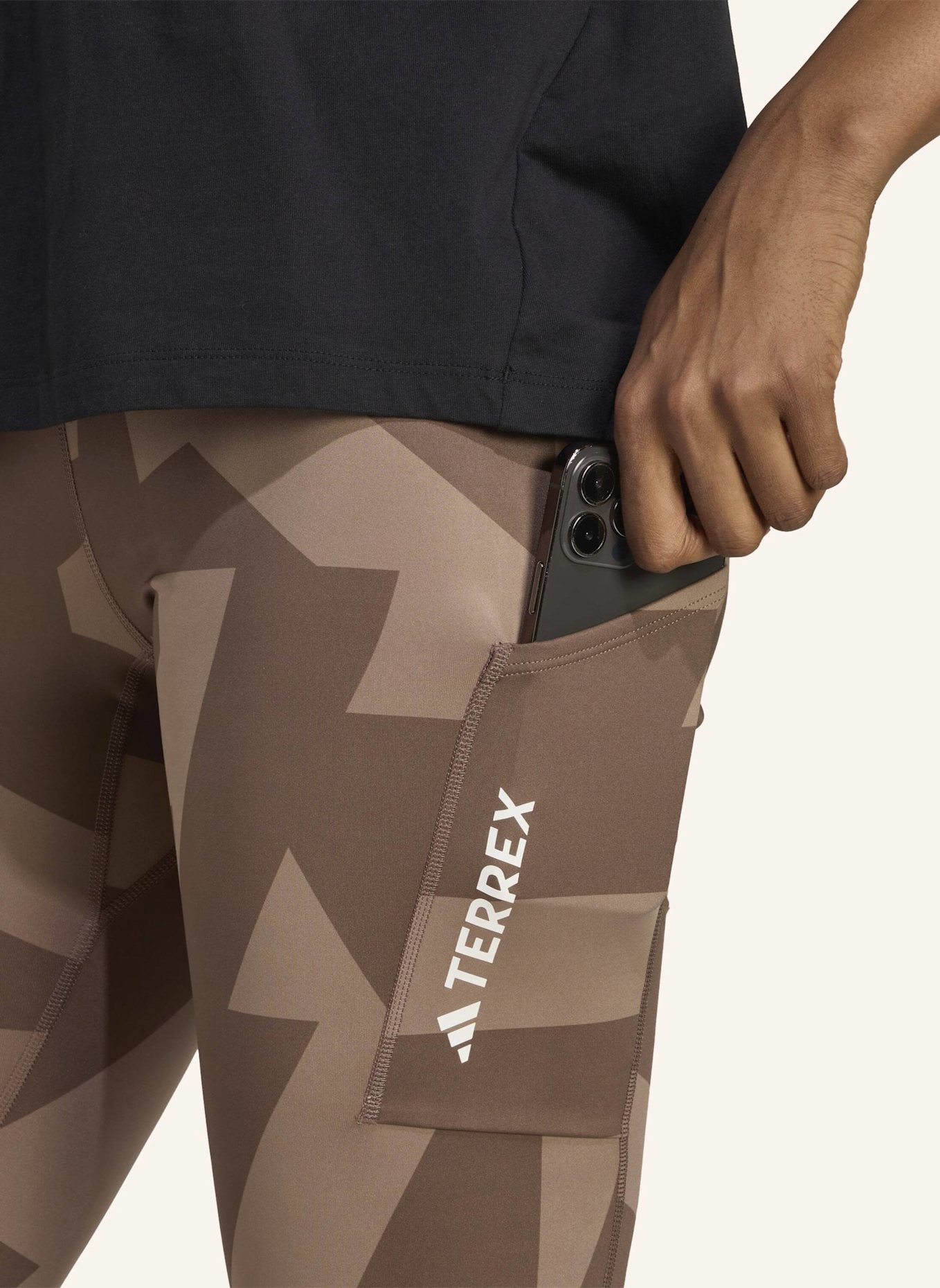 adidas TERREX TERREX MULTI PRINTED LEGGINGS: BRAUN