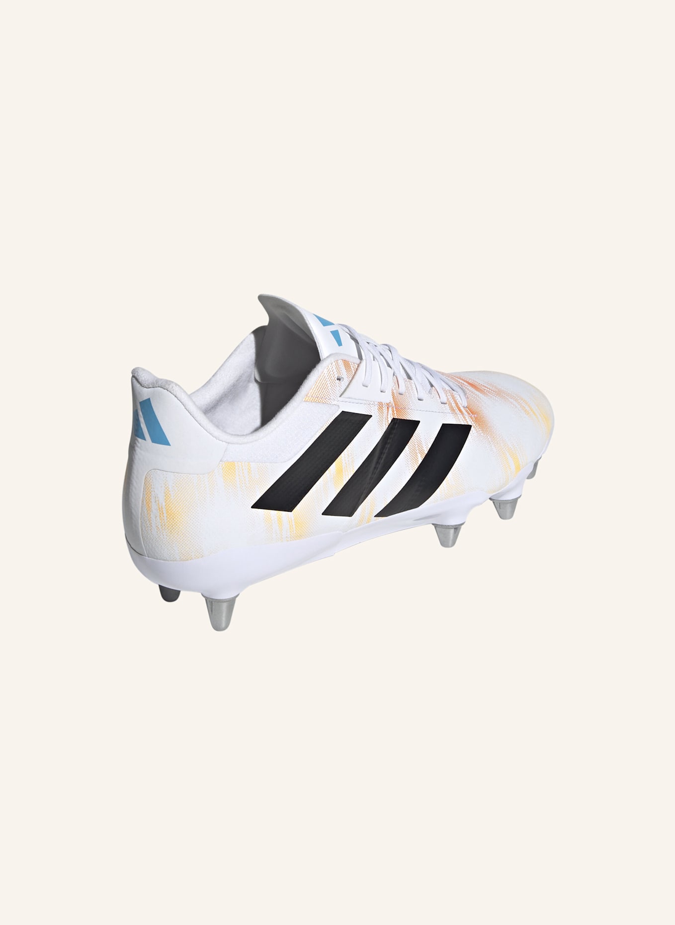 adidas KAKARI RS RUGBYSCHUH: WEISS/ SCHWARZ/ ORANGE
