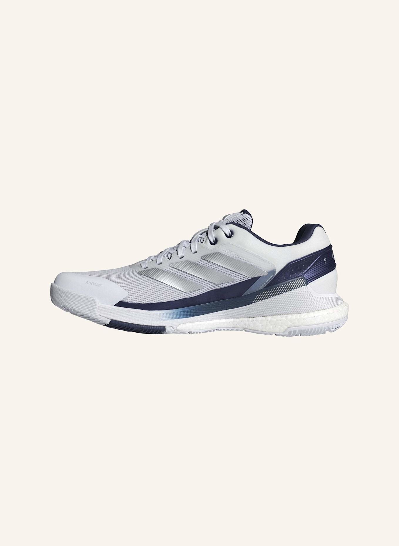 adidas CRAZYQUICK BOOST PADEL-SCHUH: WEISS/ SILBER/ BLAU