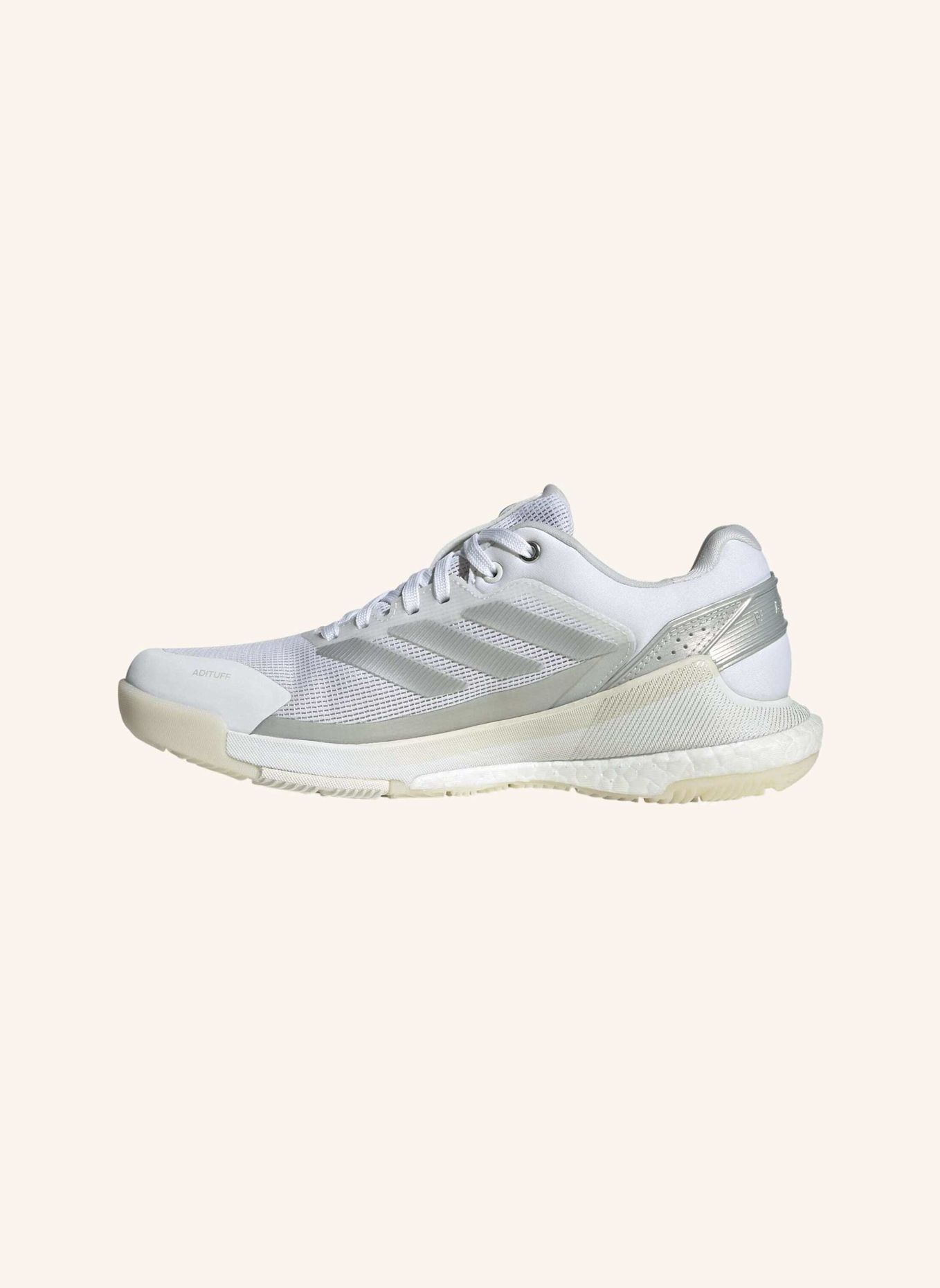 adidas CRAZYQUICK BOOST PADEL-SCHUH: WEISS/ SILBER