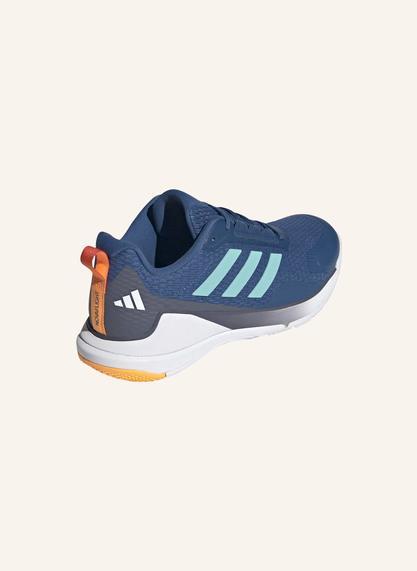 adidas Indoorschuhe NOVAFLIGHT 2: BLAU/ GRÜN/ SCHWARZ