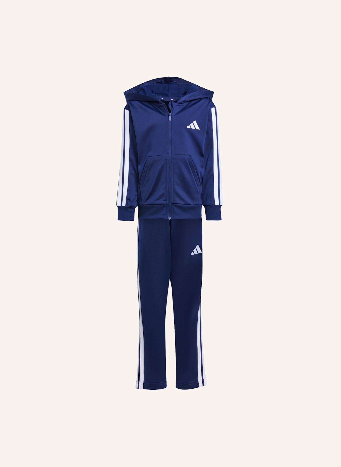 adidas ESSENTIALS TRAININGSANZUG KINDER: BLAU/ WEISS