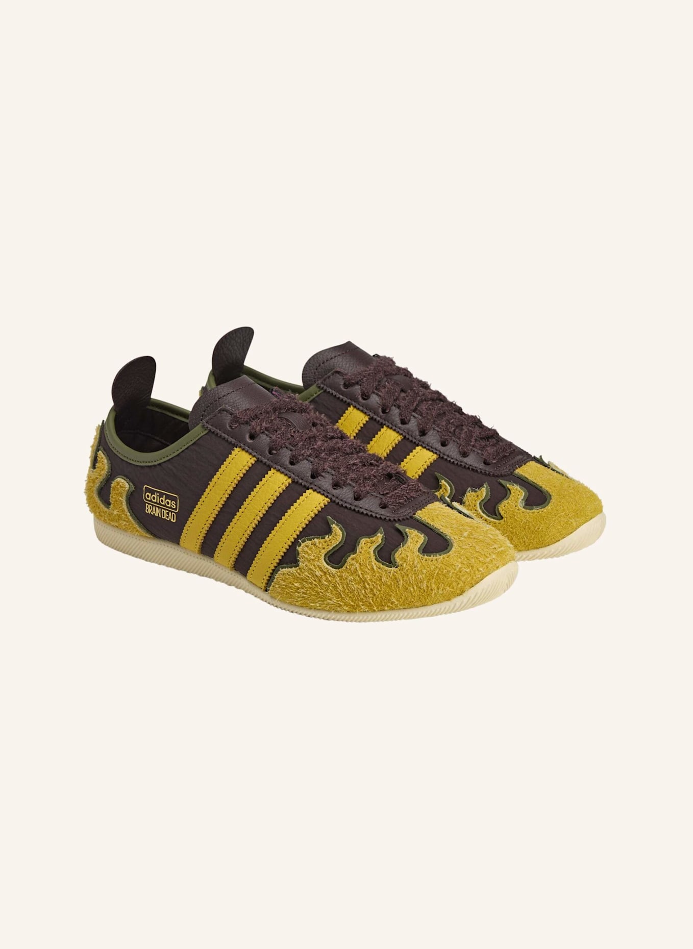 adidas Originals JAPAN LO BRAIN DEAD SCHUHE: BRAUN/ GELB/ WEISS