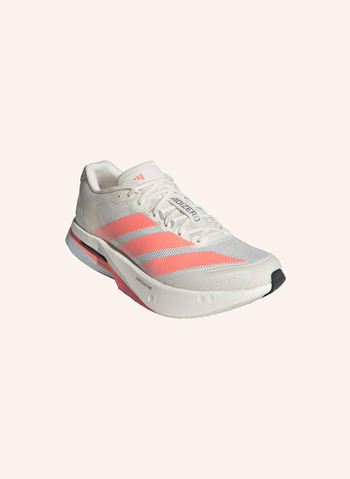 adidas Laufschuhe ADIZERO BOSTON 13: WEISS/ ORANGE/ GRAU