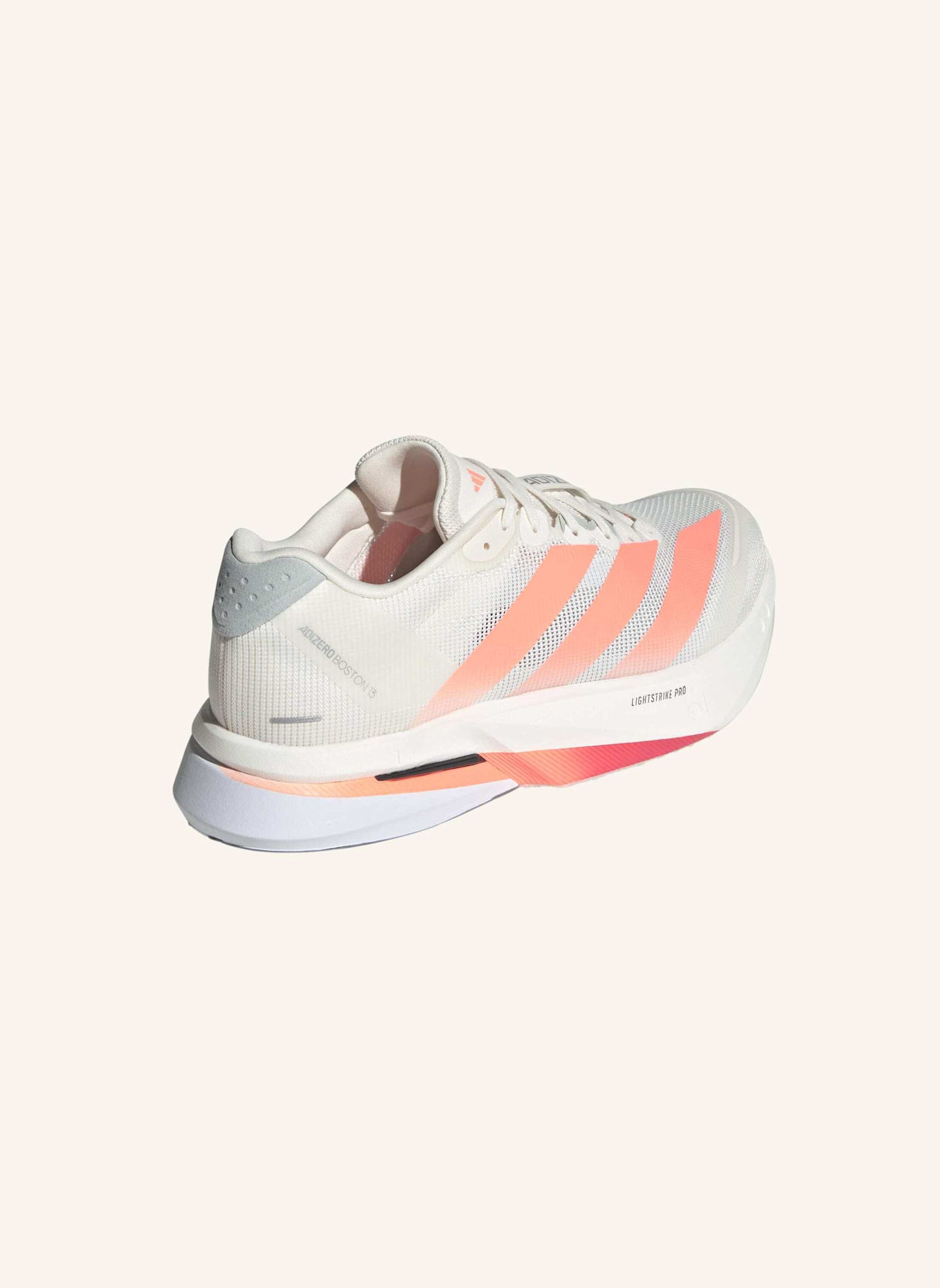 adidas Laufschuhe ADIZERO BOSTON 13: WEISS/ ORANGE/ GRAU