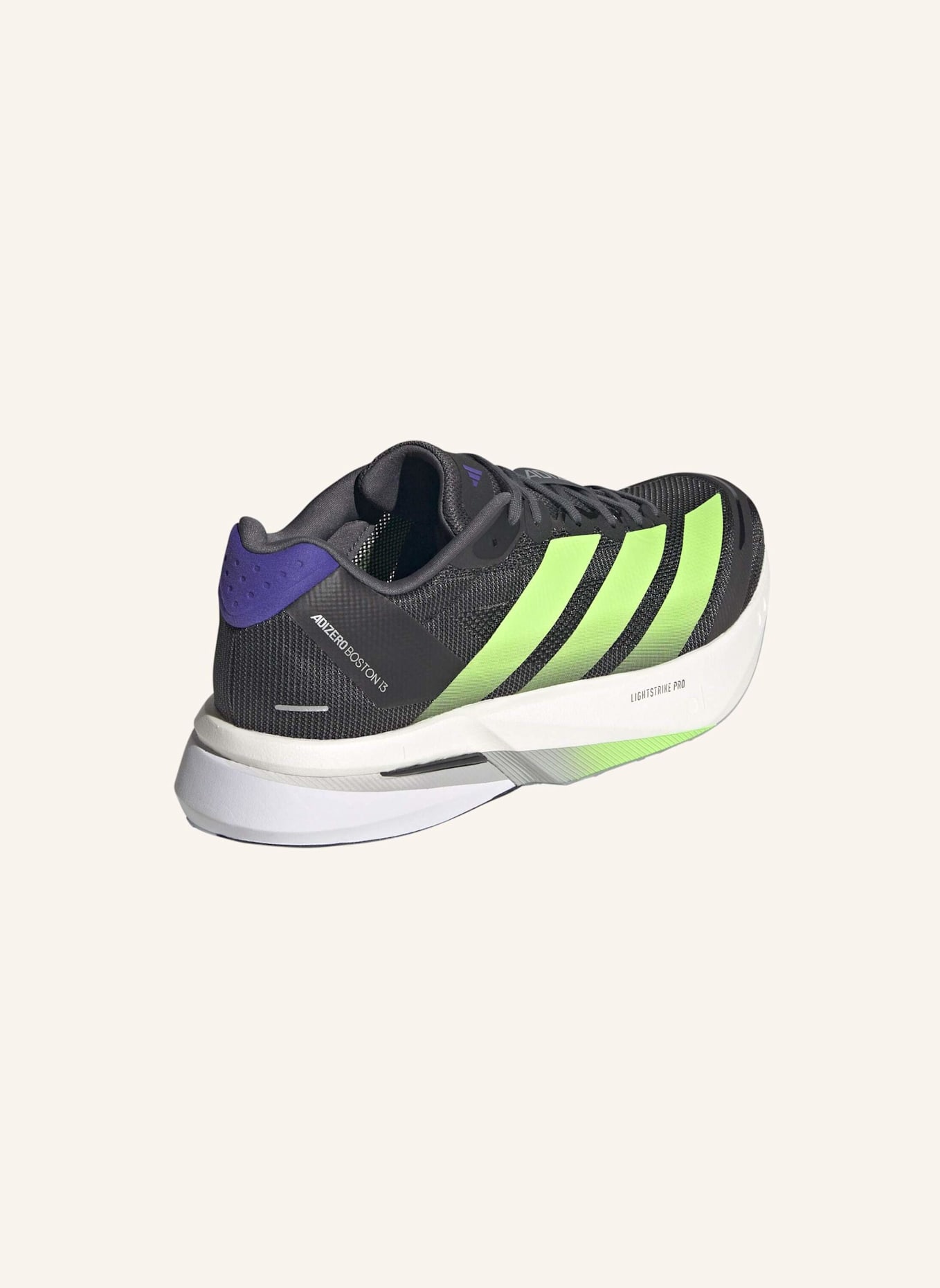 adidas Laufschuhe ADIZERO BOSTON 13: SCHWARZ/ NEONGRÜN/ LILA