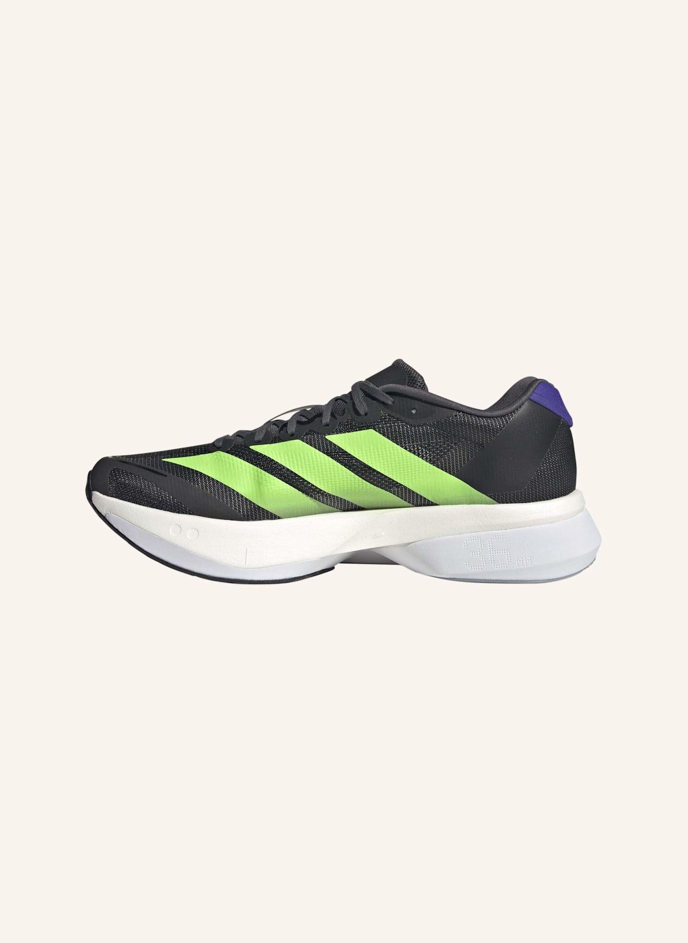 adidas Laufschuhe ADIZERO BOSTON 13: SCHWARZ/ NEONGRÜN/ LILA