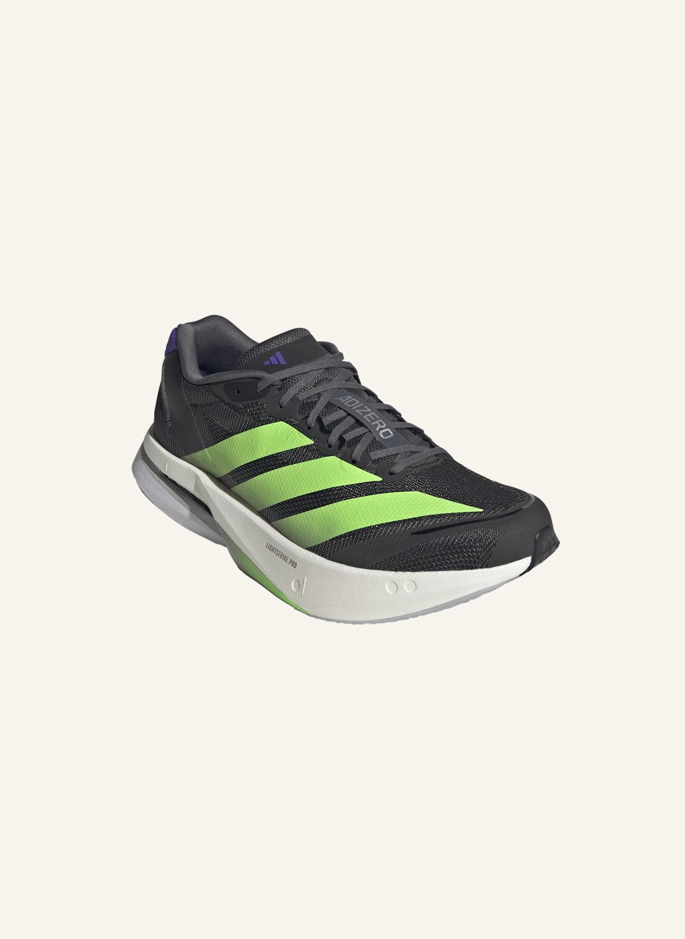 adidas Laufschuhe ADIZERO BOSTON 13: SCHWARZ/ NEONGRÜN/ LILA