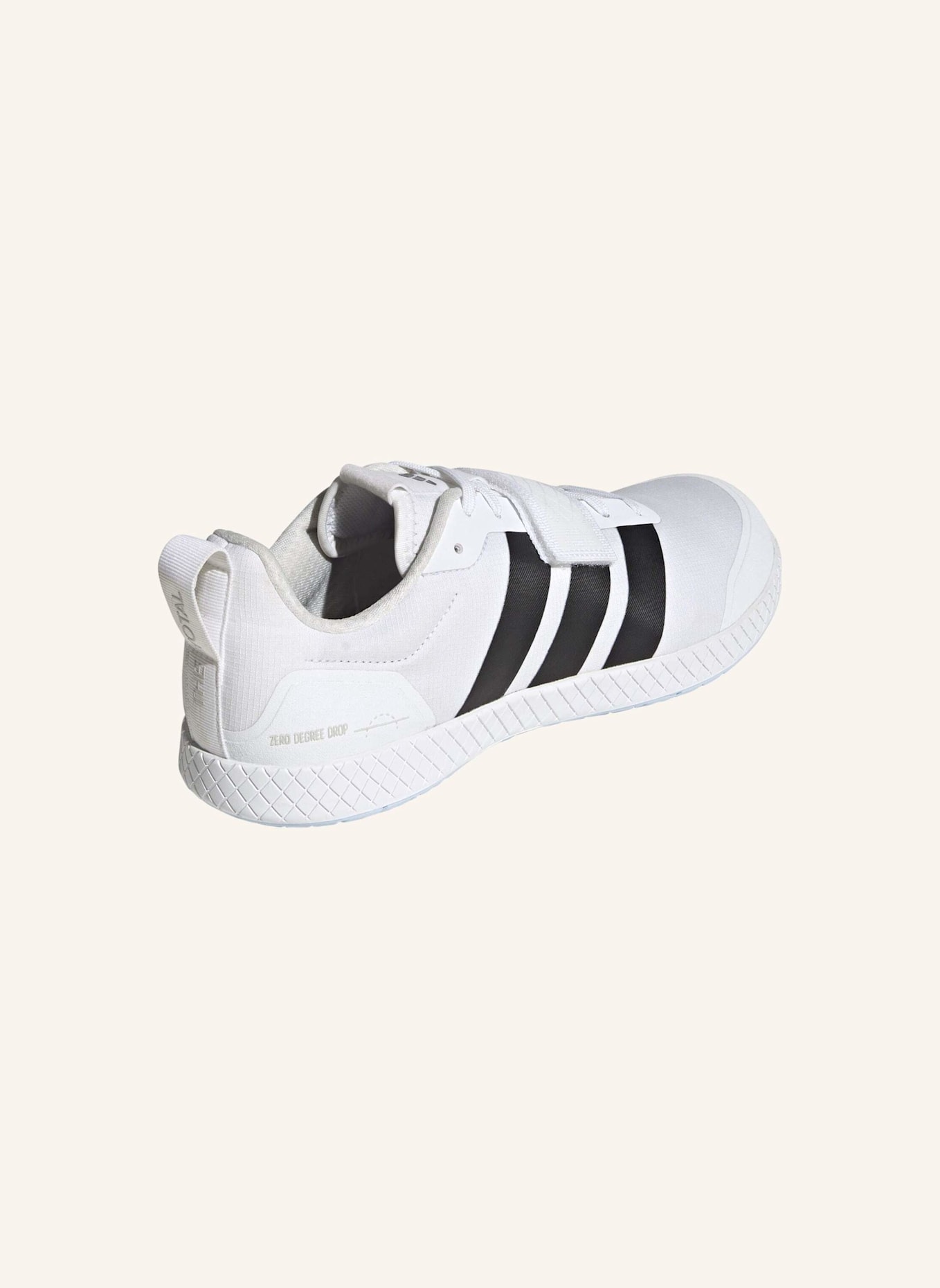 adidas DIE TOTAL WEIGHTLIFTING SCHUHE: WEISS/ SCHWARZ/ GRAU
