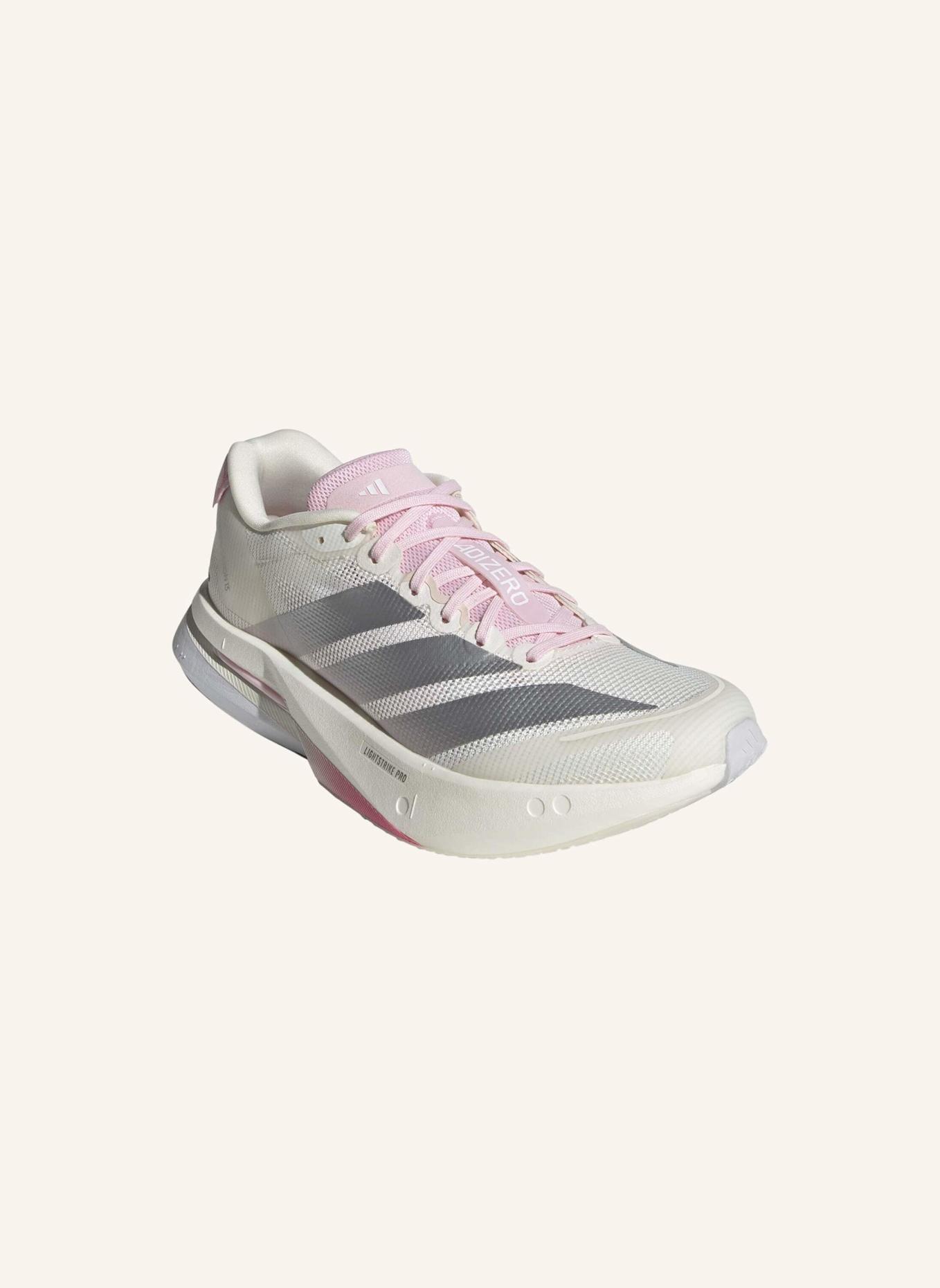 adidas ADIZERO BOSTON 13 SCHUH: WEISS/ SILBER/ ROSA