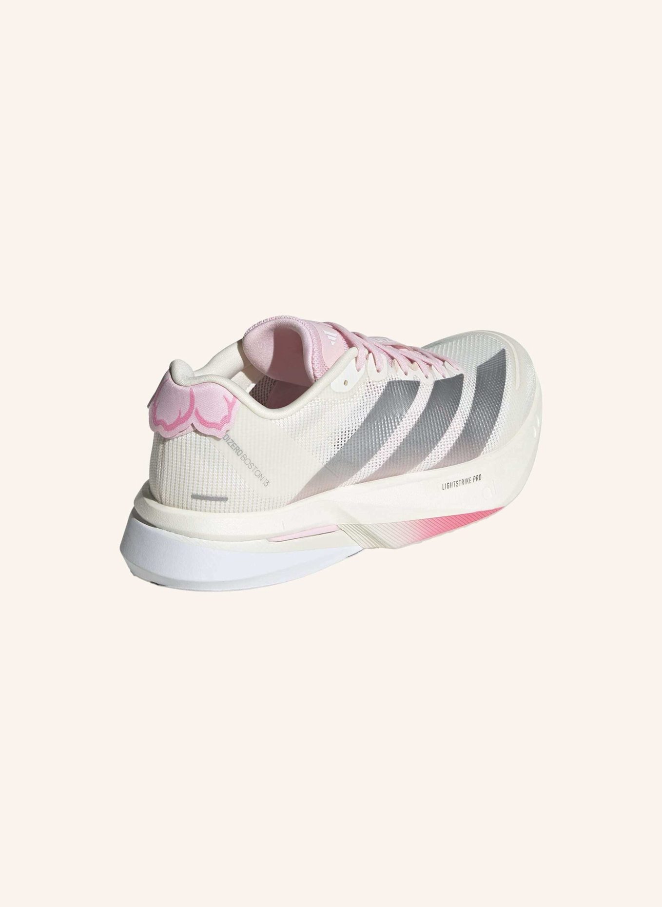 adidas ADIZERO BOSTON 13 SCHUH: WEISS/ SILBER/ ROSA