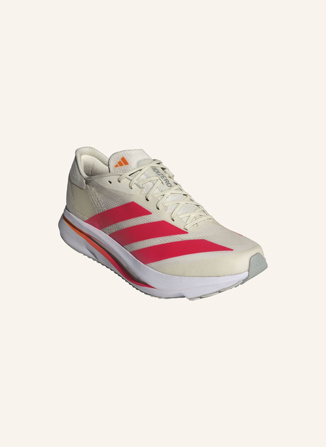 adidas ADIZERO SL 2 SCHUH: WEISS/ ORANGE/ ROT