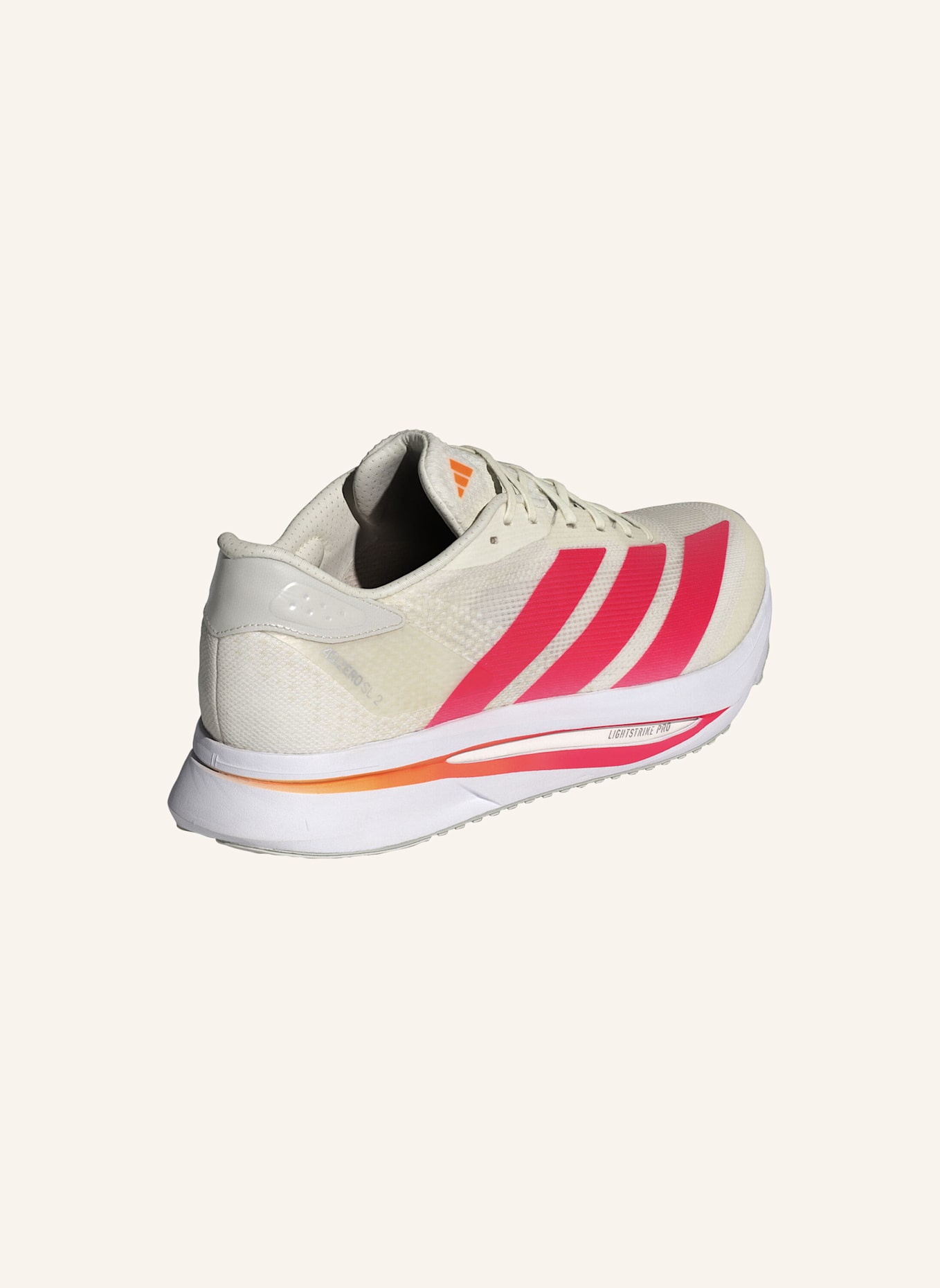 adidas ADIZERO SL 2 SCHUH: WEISS/ ORANGE/ ROT