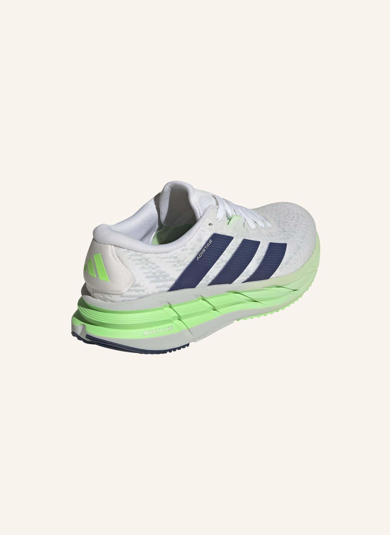 adidas Laufschuhe ADISTAR 4: WEISS/ BLAU/ NEONGRÜN