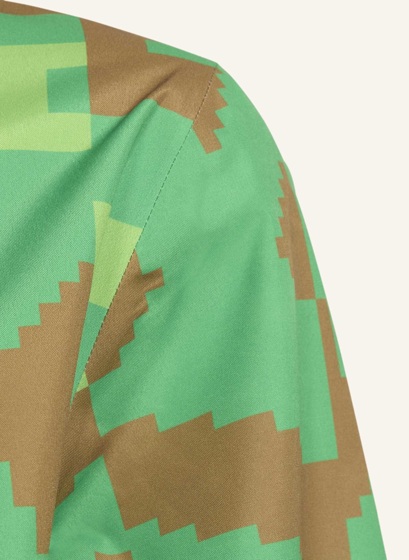 adidas TERREX ADIDAS MINECRAFT TERREX 2 LAYER CLIMAPROOF REGENJACKE: GRÜN/ BRAUN