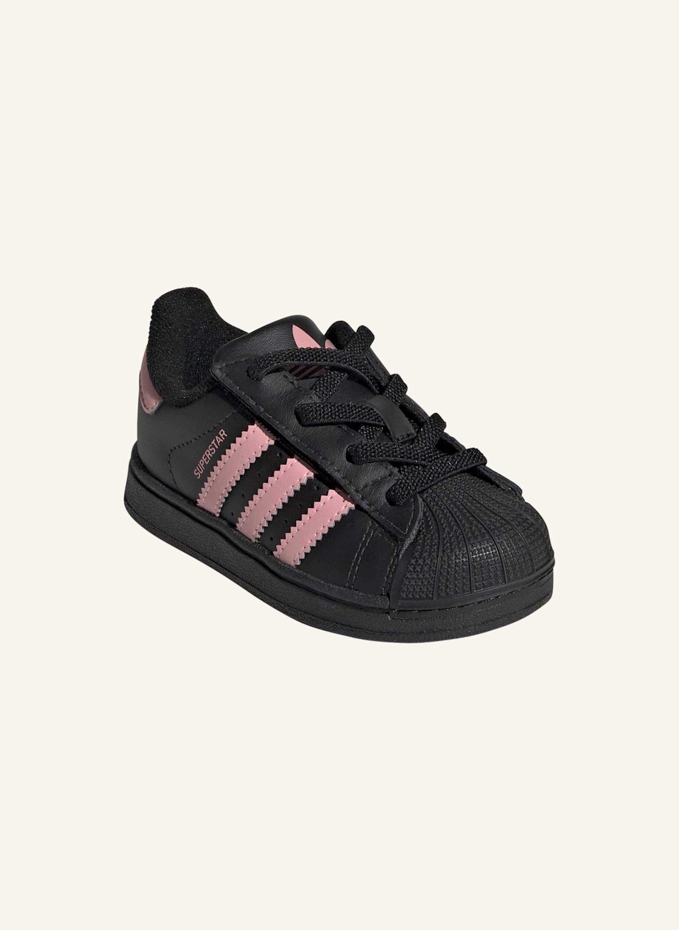 adidas Originals SUPERSTAR II SCHUH, KOMFORTVERSCHLUSS, ELASTISCHE SCHNÜRSENKEL: SCHWARZ/ ROSA