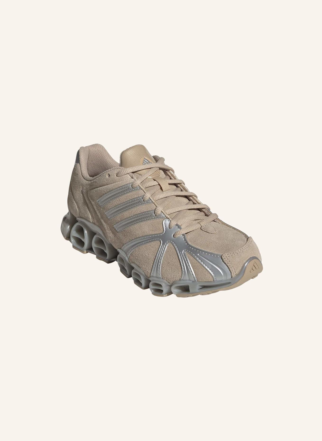 adidas Originals MEGA GHOSTRIDE SCHUHE: BEIGE/ SILBER
