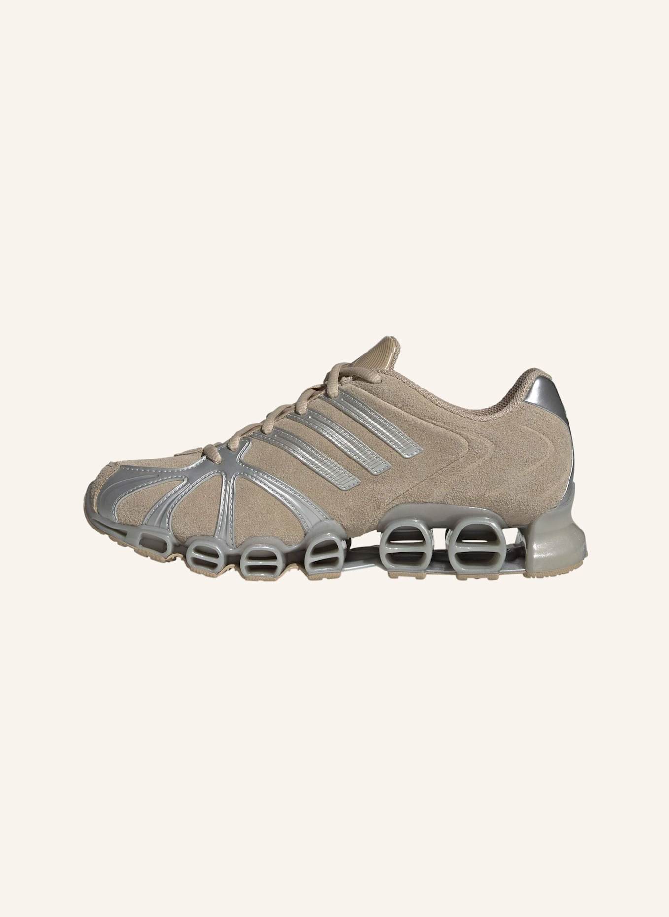 adidas Originals MEGA GHOSTRIDE SCHUHE: BEIGE/ SILBER
