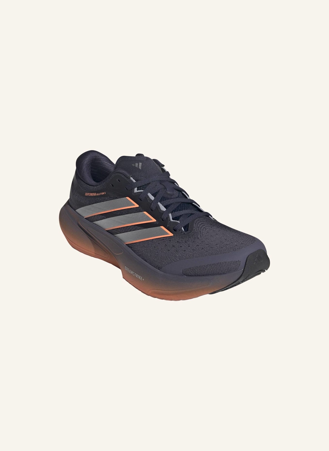 adidas SUPERNOVA SOLUTION 3 LAUFSCHUHE: GRAU/ SILBER/ ORANGE