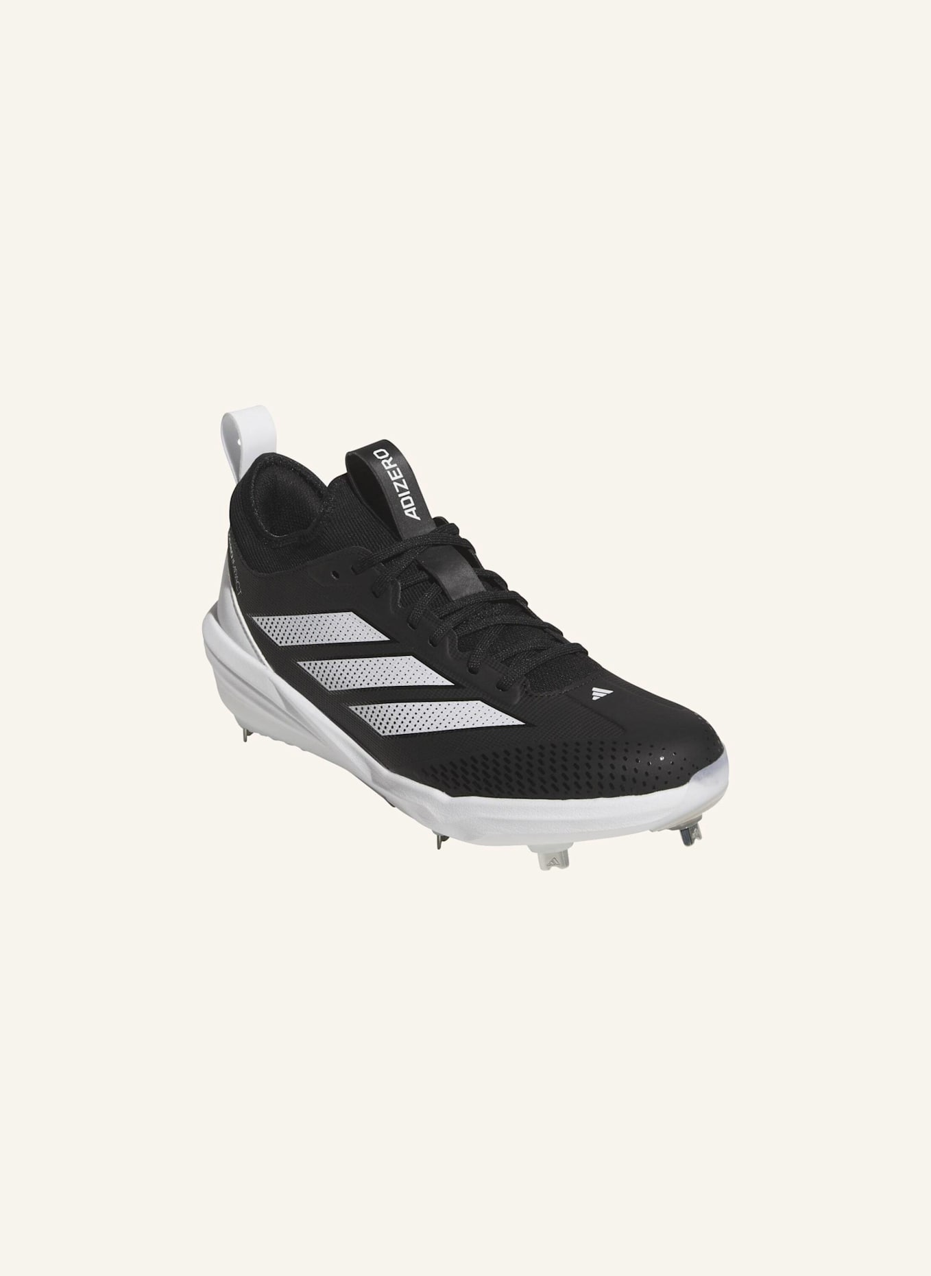 adidas ADIZERO IMPACT 2.0 BASEBALLSCHUH: SCHWARZ/ WEISS/ SILBER