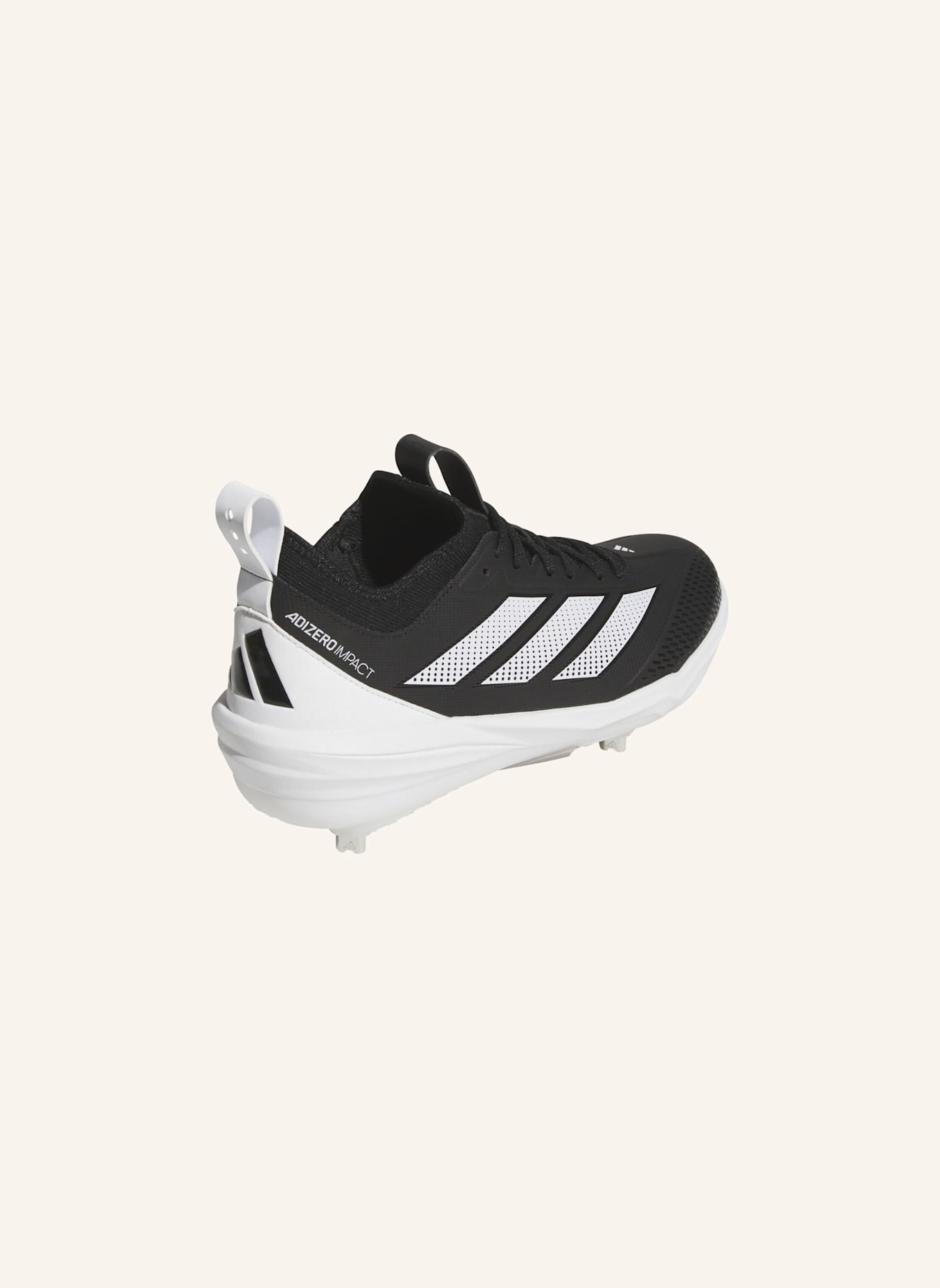 adidas ADIZERO IMPACT 2.0 BASEBALLSCHUH: SCHWARZ/ WEISS/ SILBER