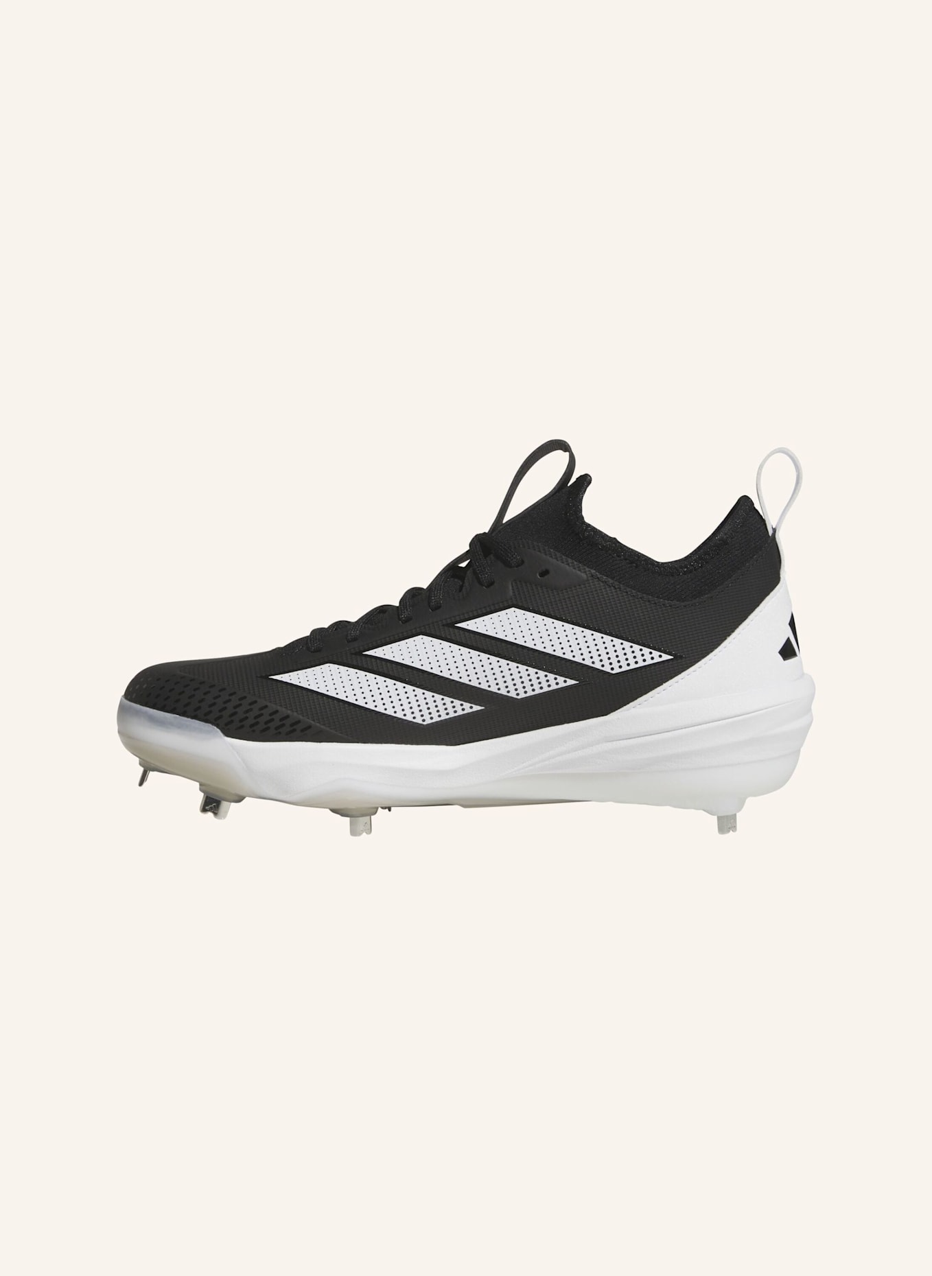 adidas ADIZERO IMPACT 2.0 BASEBALLSCHUH: SCHWARZ/ WEISS/ SILBER