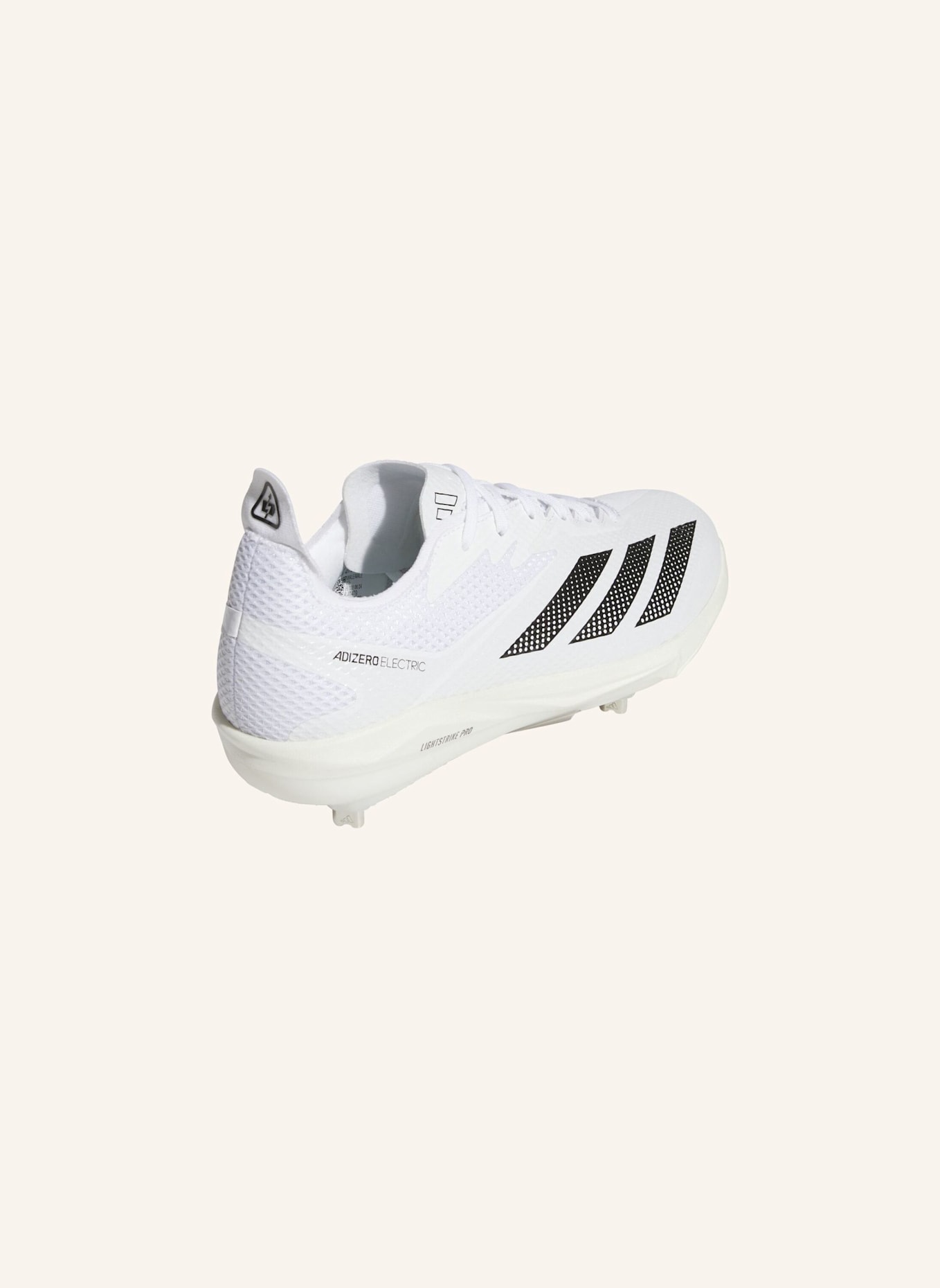 adidas ADIZERO ELECTRIC 2.0 BASEBALLSCHUH: WEISS/ SCHWARZ/ SILBER