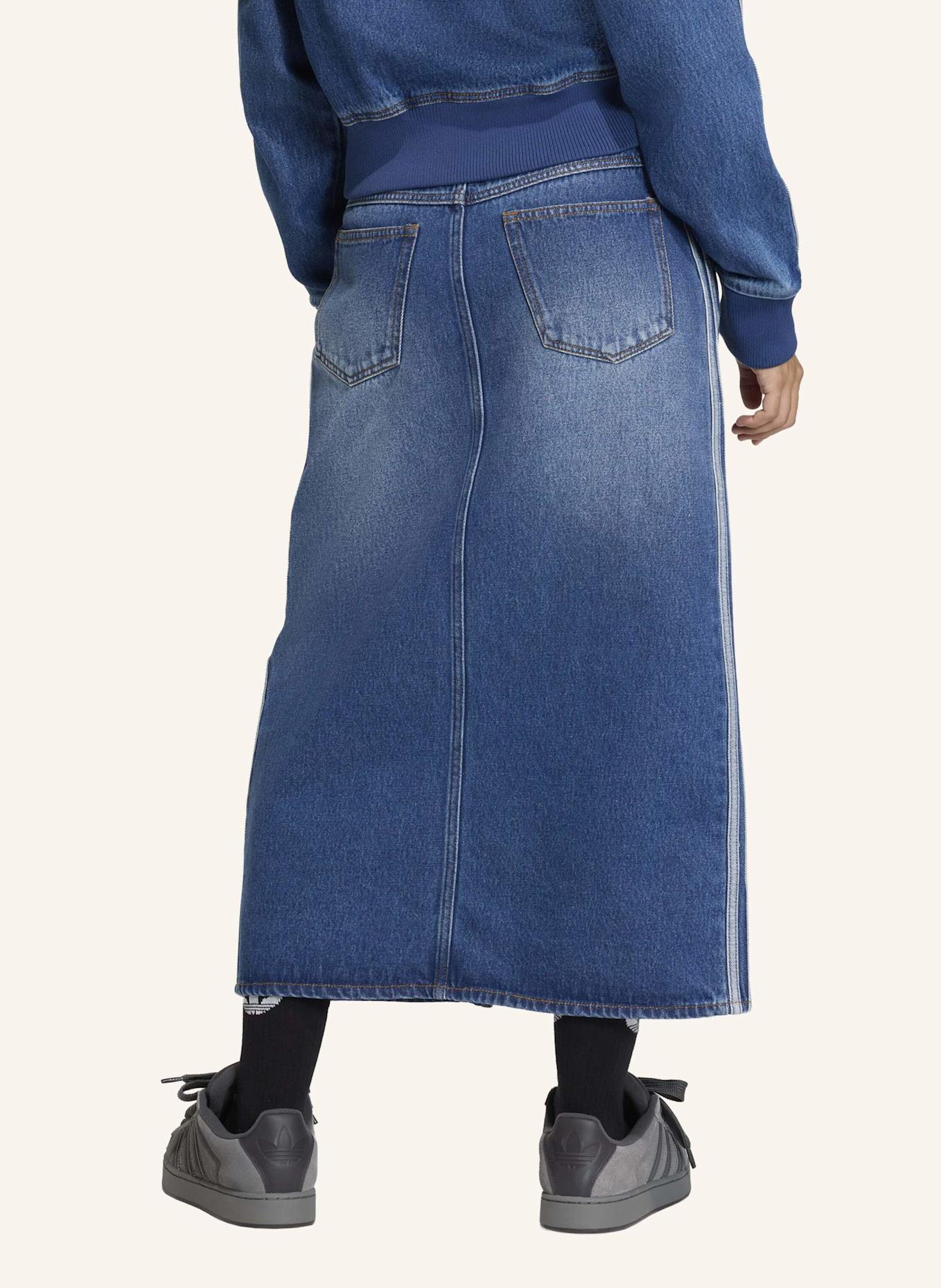 adidas Originals 3-STREIFEN JEANS-BLEISTIFTROCK: BLAU