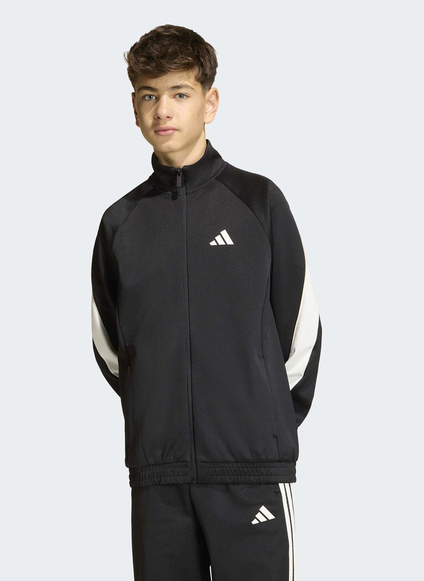 adidas STADIUM TRAININGSJACKE: SCHWARZ/ WEISS