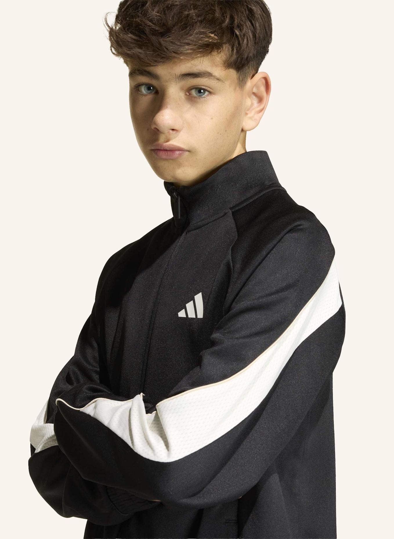 adidas STADIUM TRAININGSJACKE: SCHWARZ/ WEISS