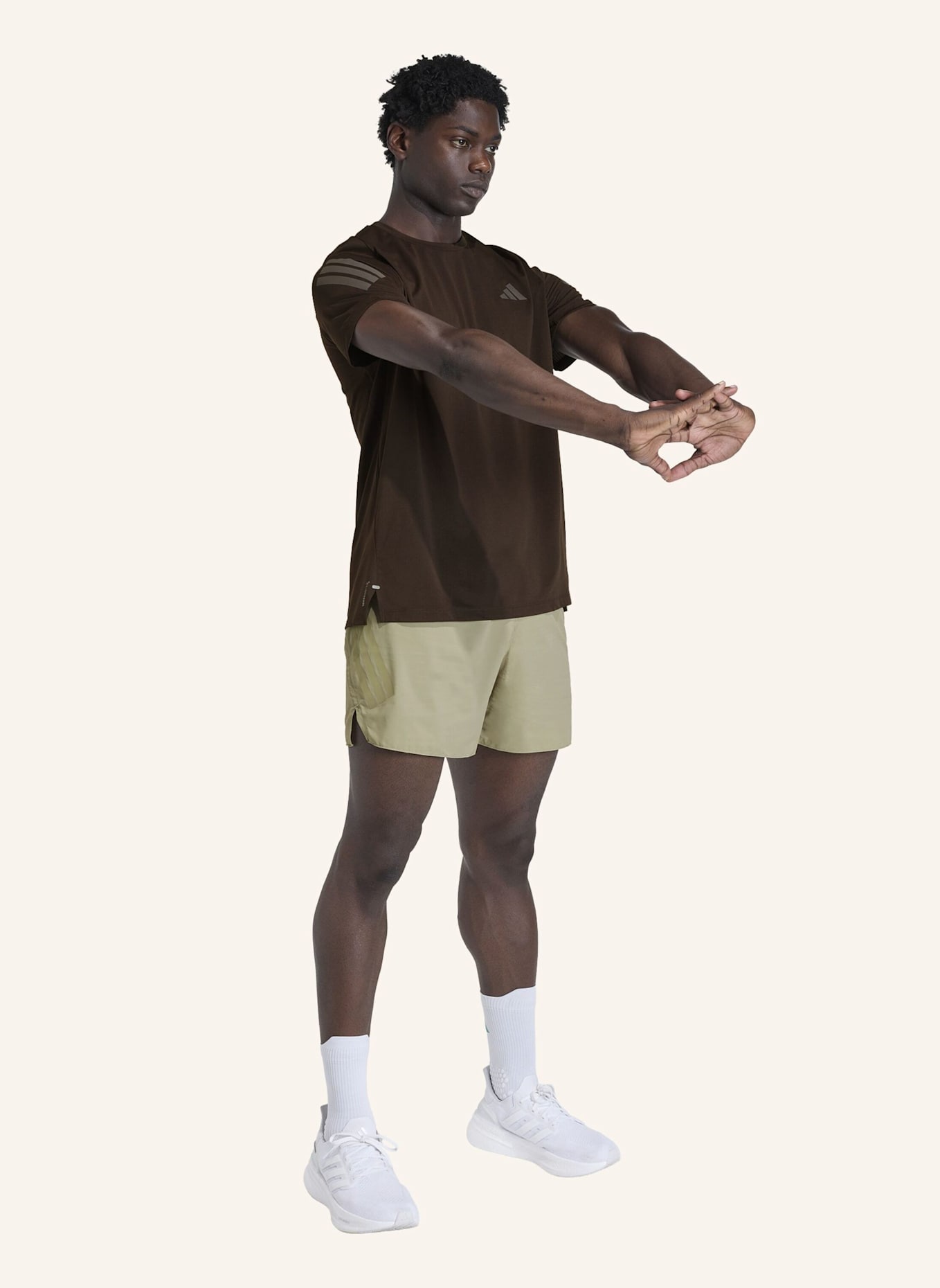 adidas 2-in-1-Laufshorts ADI365: BRAUN