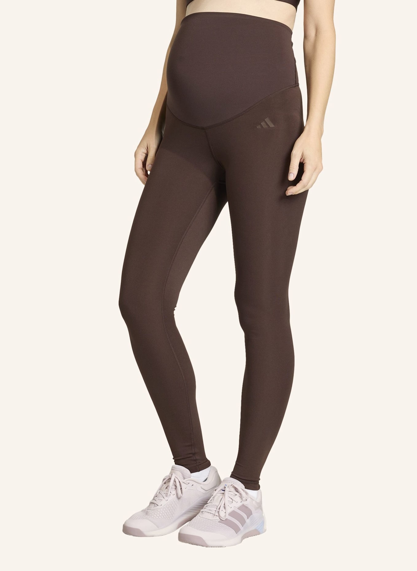 adidas OPTIME ESSENTIALS WORKOUT UMSTANDS-LEGGINGS IN VOLLER LÄNGE: BRAUN