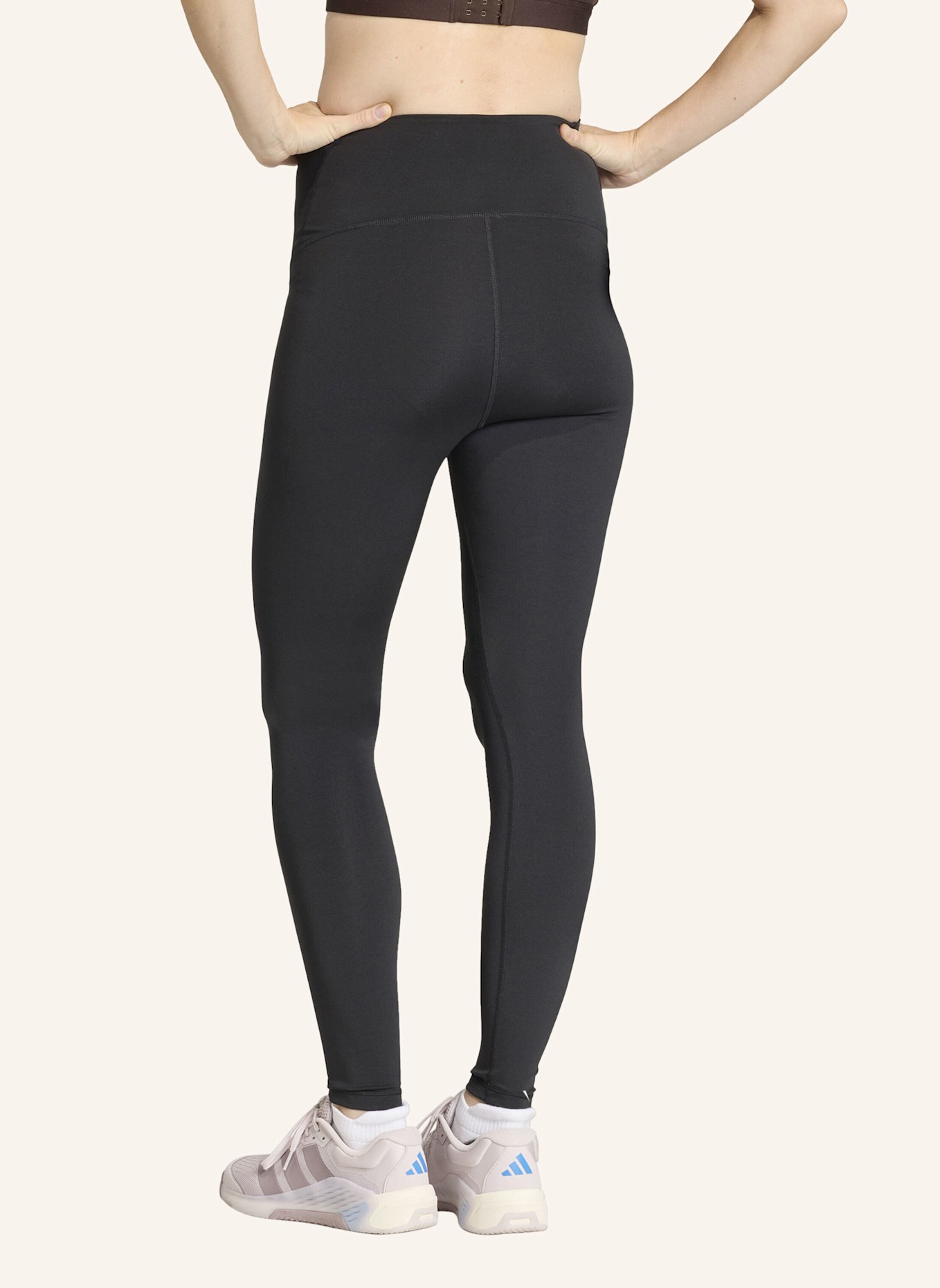 adidas OPTIME ESSENTIALS WORKOUT UMSTANDS-LEGGINGS IN VOLLER LÄNGE: SCHWARZ