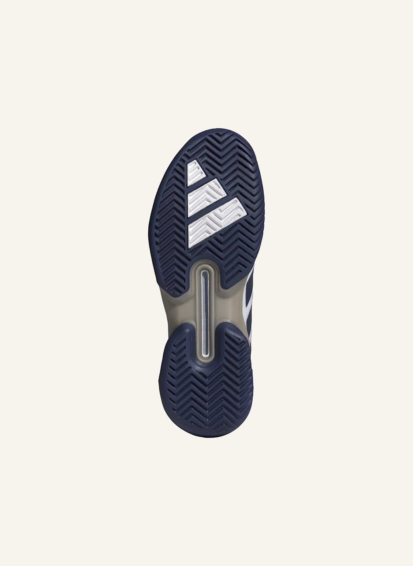 adidas ADIZERO UBERSONIC 5 TENNISSCHUH: WEISS/ BLAU/ SILBER