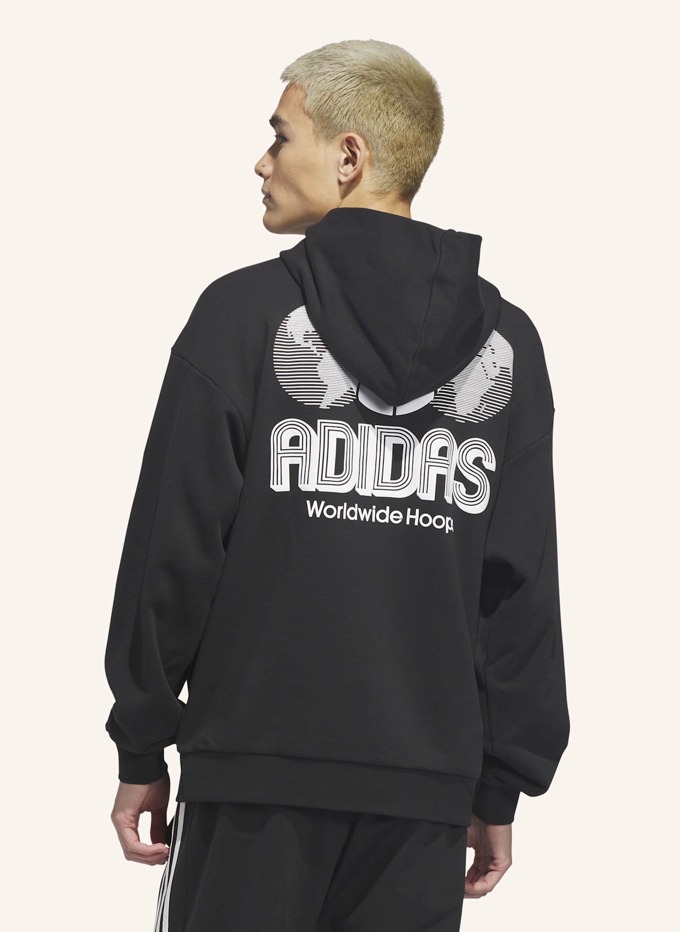 adidas Originals WORLD WIDE HOOPS HOODIE: SCHWARZ