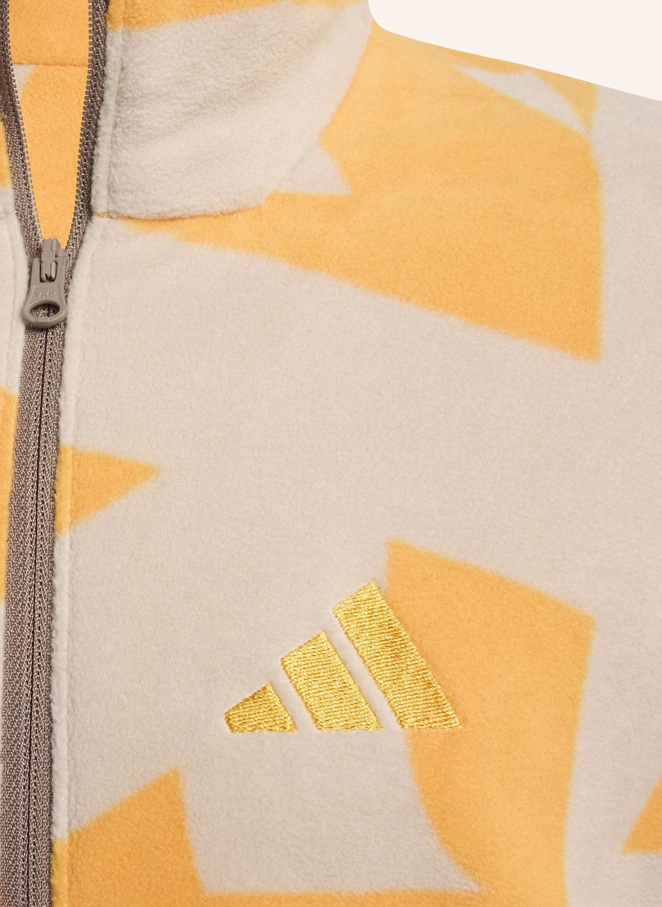 adidas TERREX TERREX MULTI PRINTED KIDS FLEECEJACKE, DURCHGEHENDER REISSVERSCHLUSS: TAUPE/ ORANGE