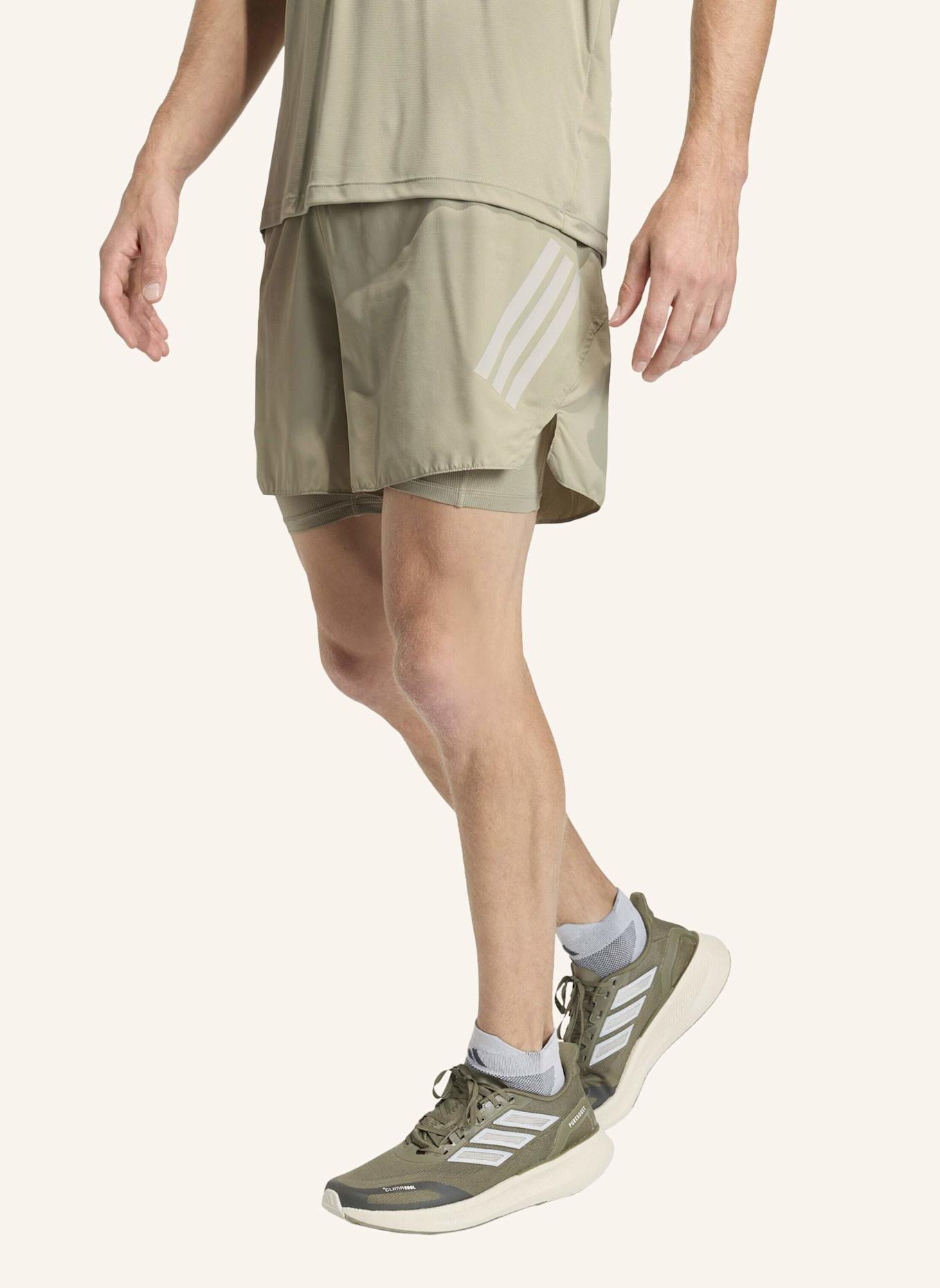 adidas 2-in-1-Laufshorts ADI365: BRAUN