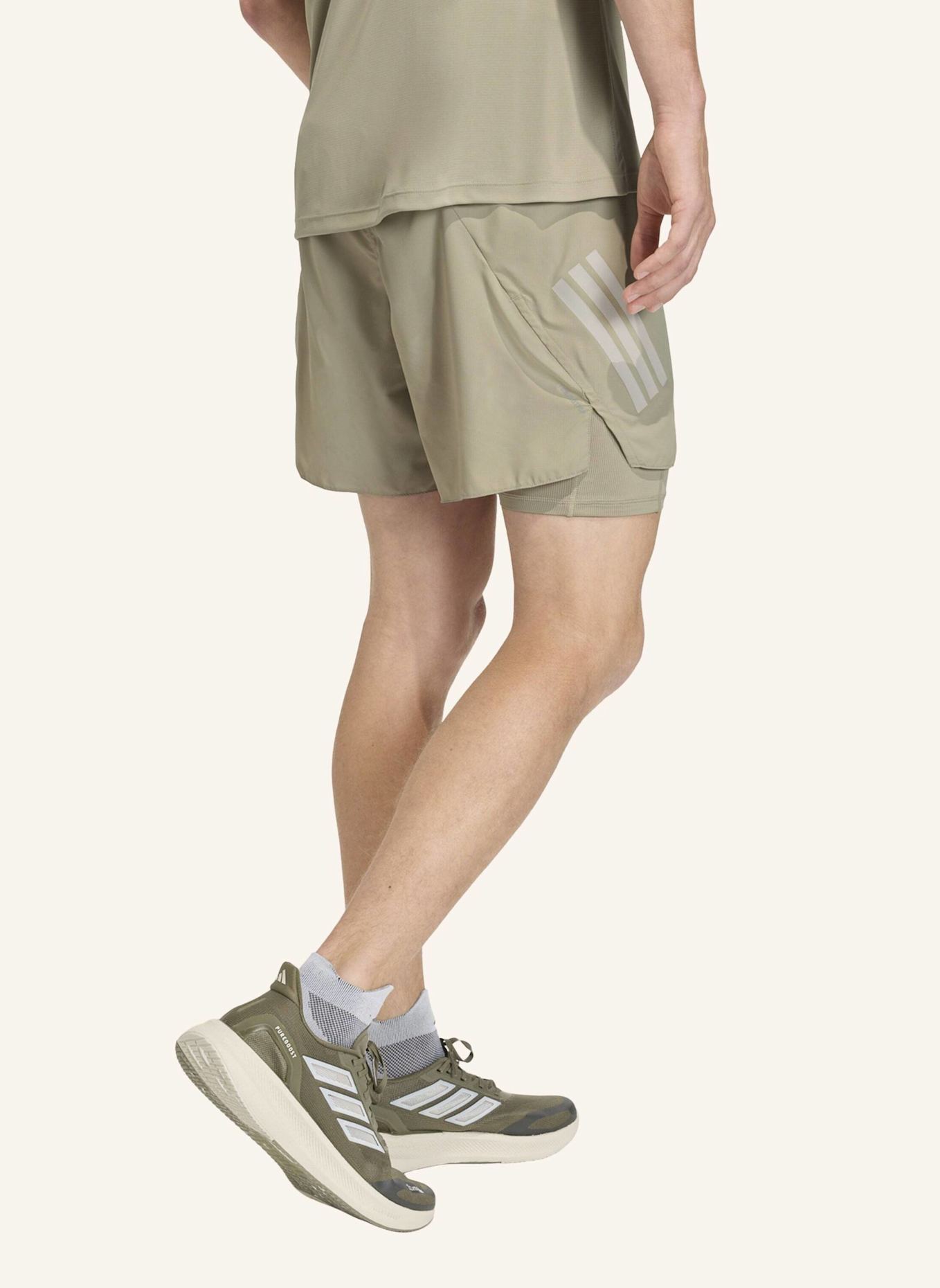 adidas 2-in-1-Laufshorts ADI365: BRAUN