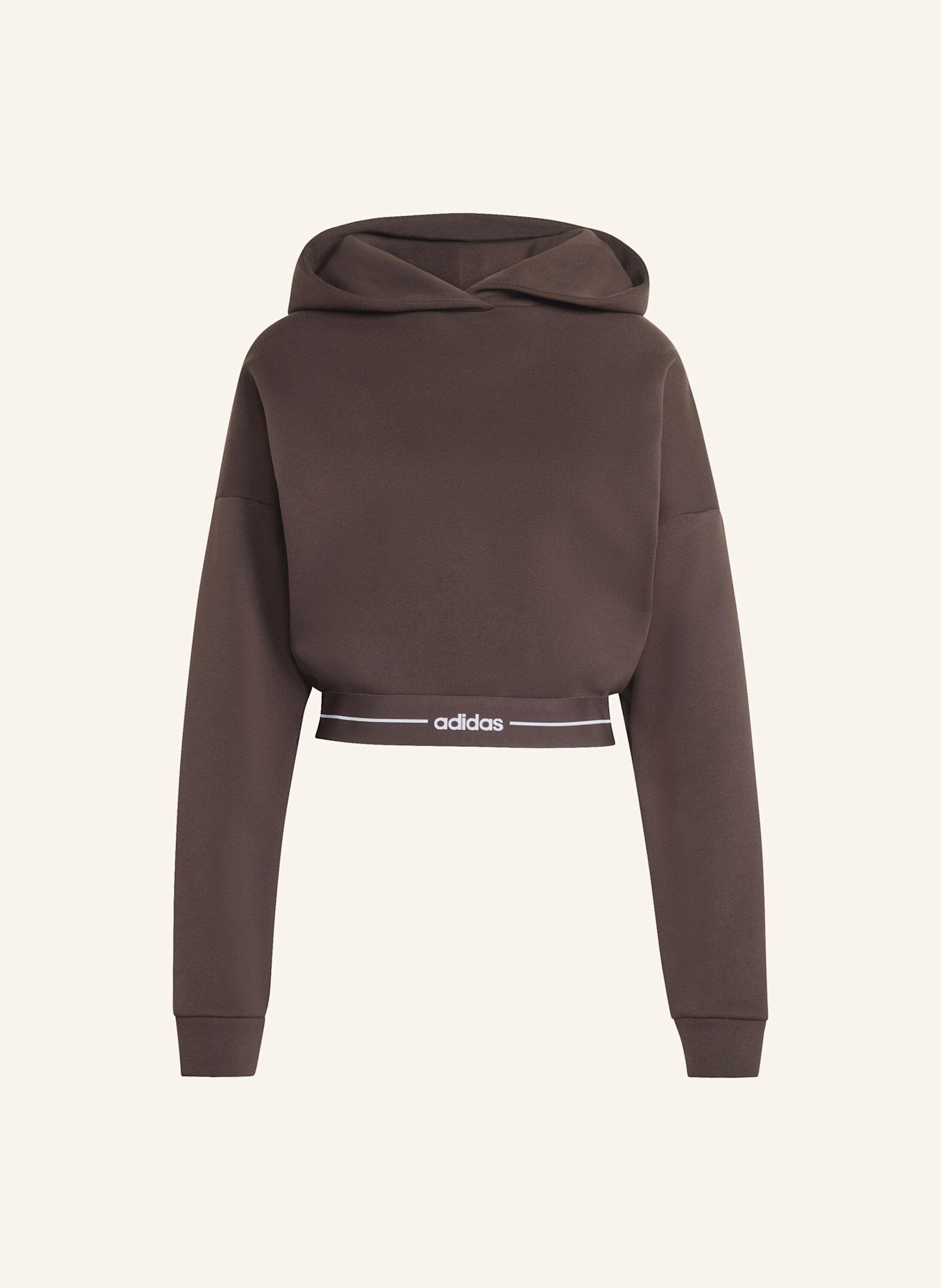 adidas HYPERGLAM CROPPED HOODIE: BRAUN