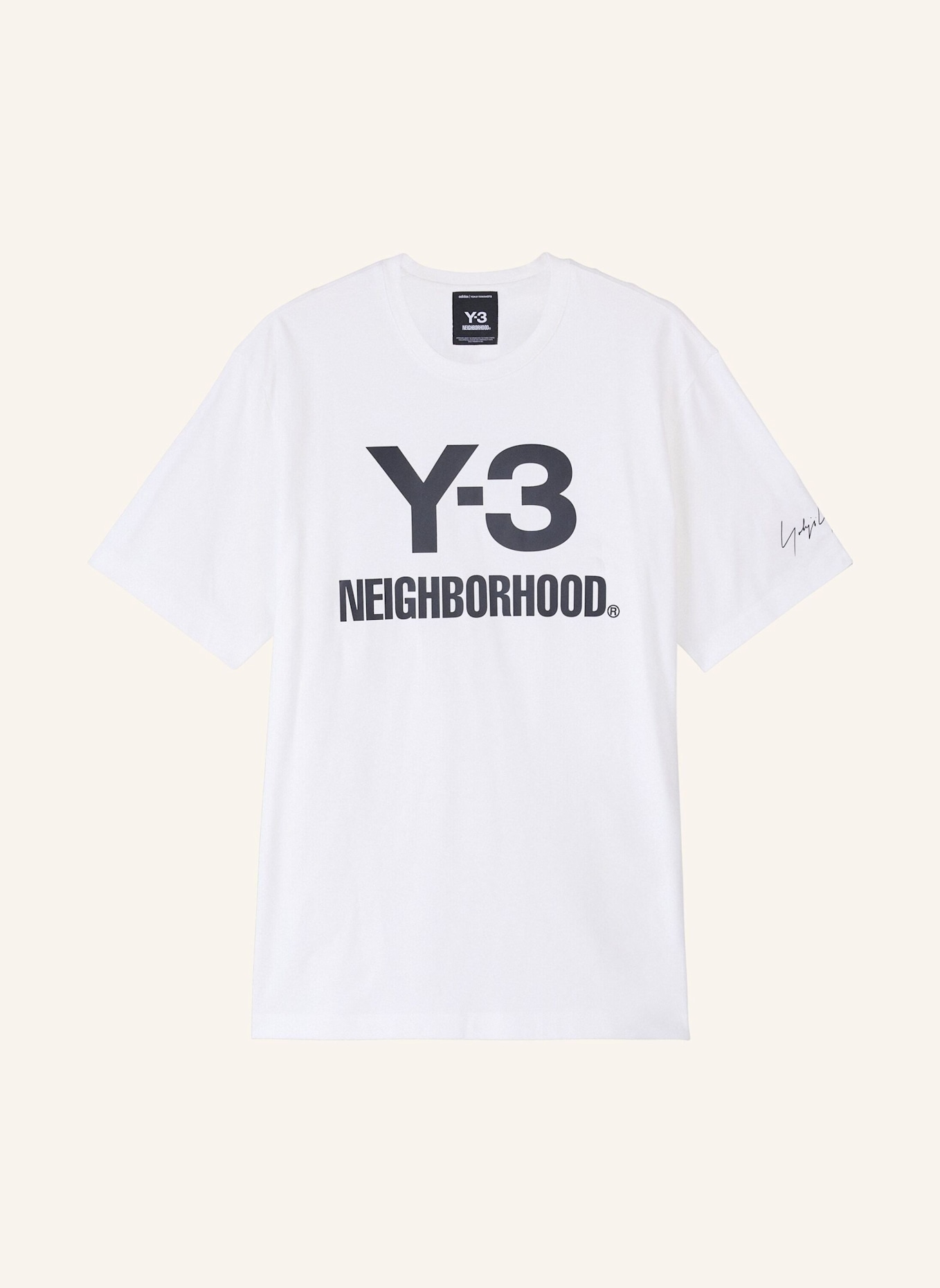 Y-3 Y-3 NBHD LOGO T-SHIRT: WEISS