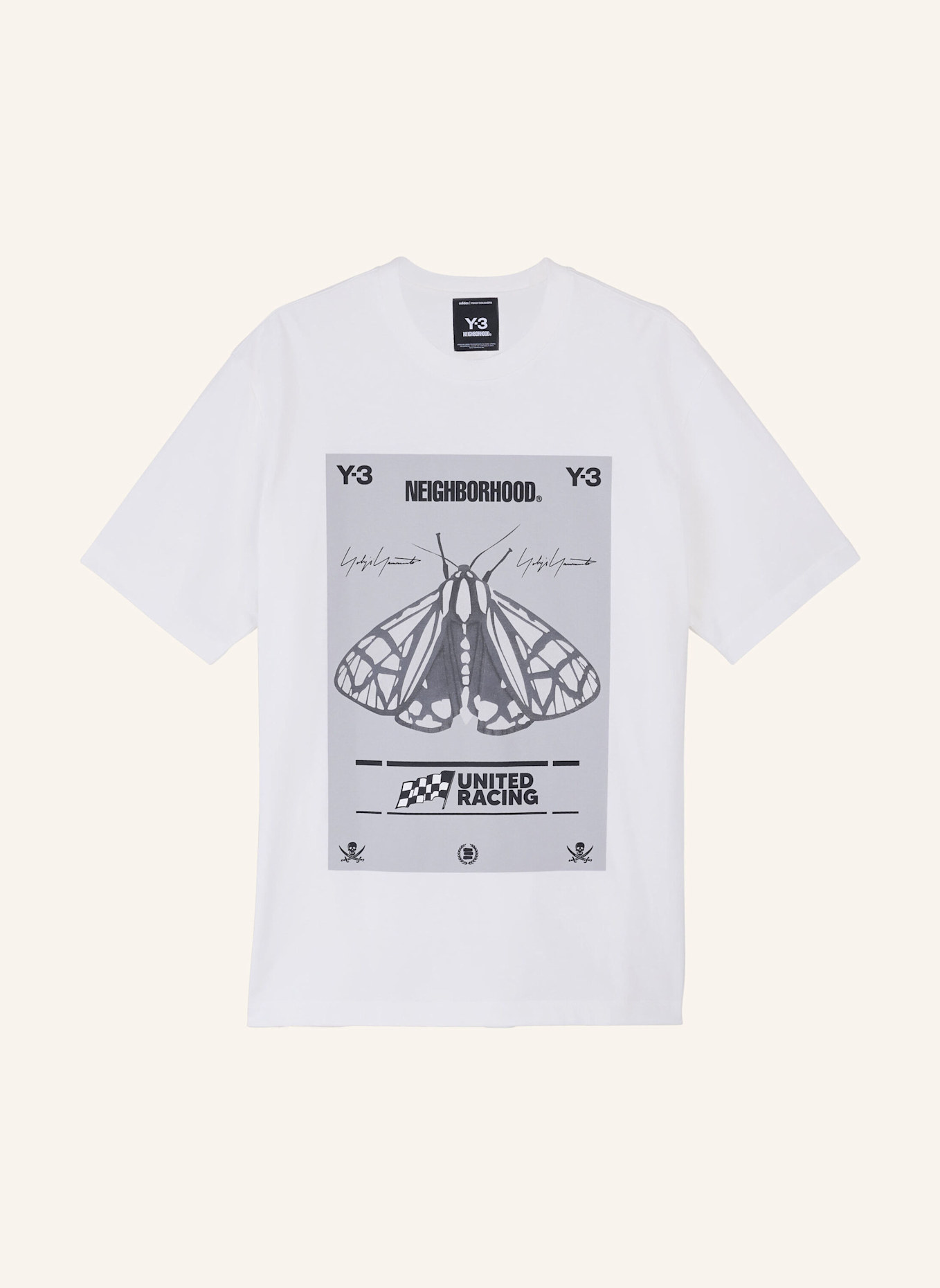 Y-3 Y-3 NBHD GRAFIK-T-SHIRT: WEISS