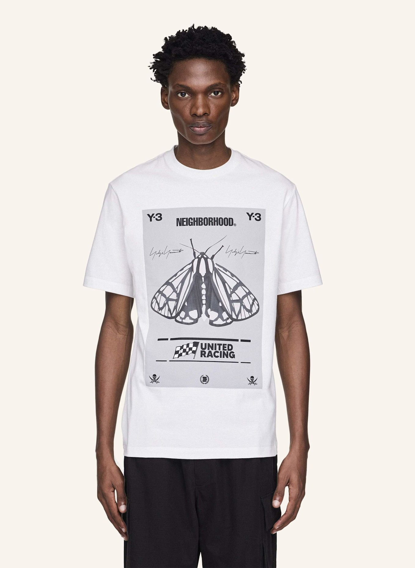 Y-3 Y-3 NBHD GRAFIK-T-SHIRT: WEISS
