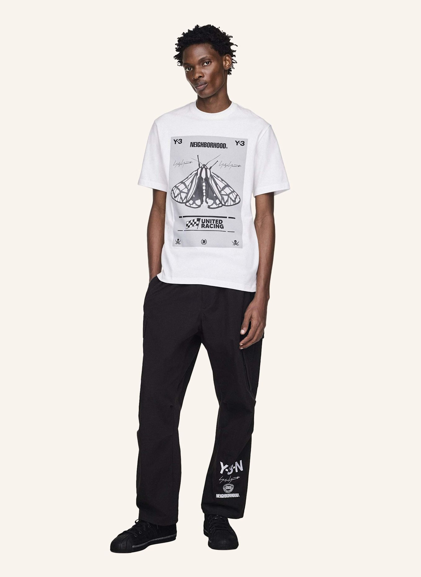 Y-3 Y-3 NBHD GRAFIK-T-SHIRT: WEISS