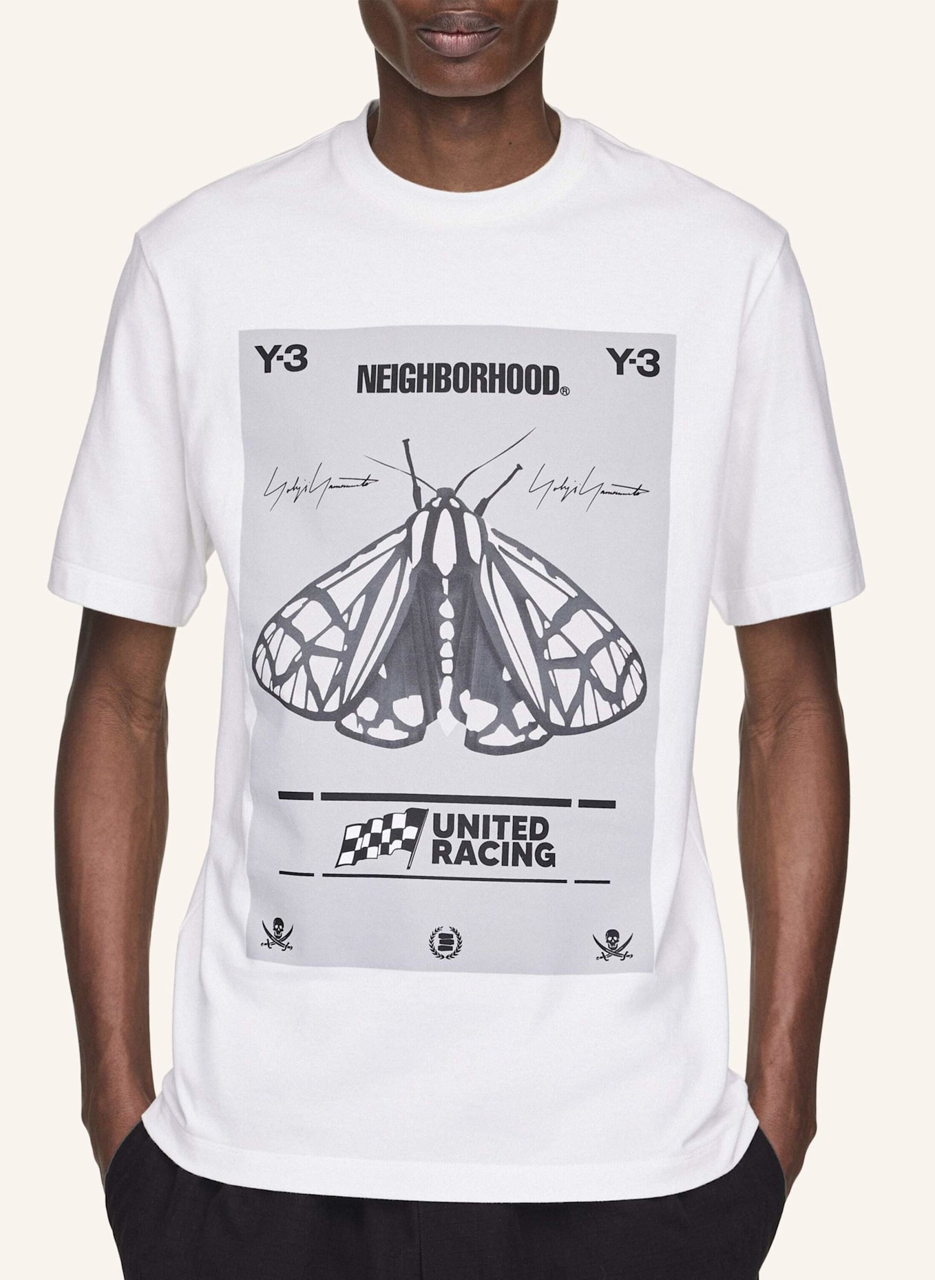 Y-3 Y-3 NBHD GRAFIK-T-SHIRT: WEISS