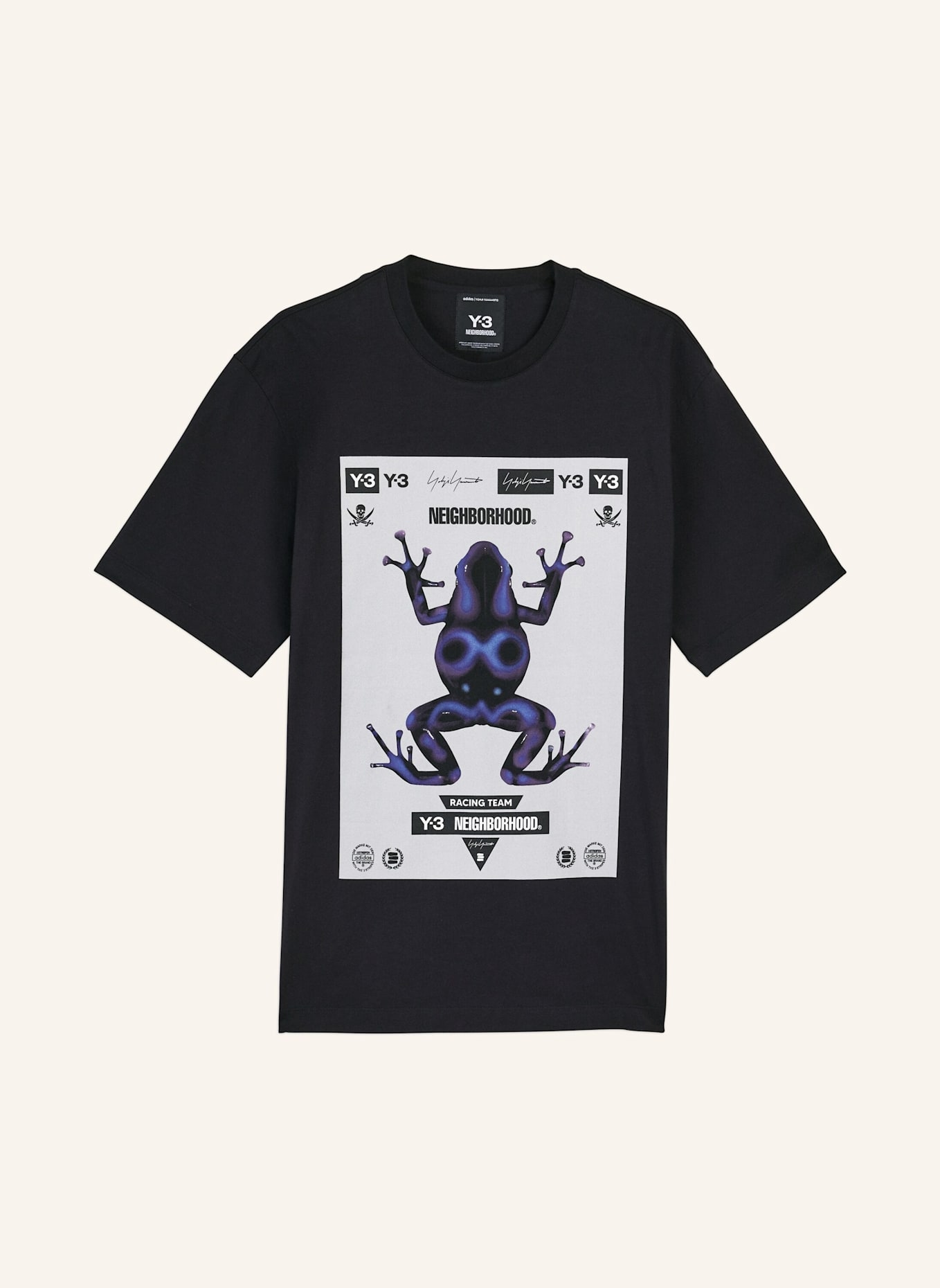 Y-3 Y-3 NBHD GRAFIK-T-SHIRT: SCHWARZ
